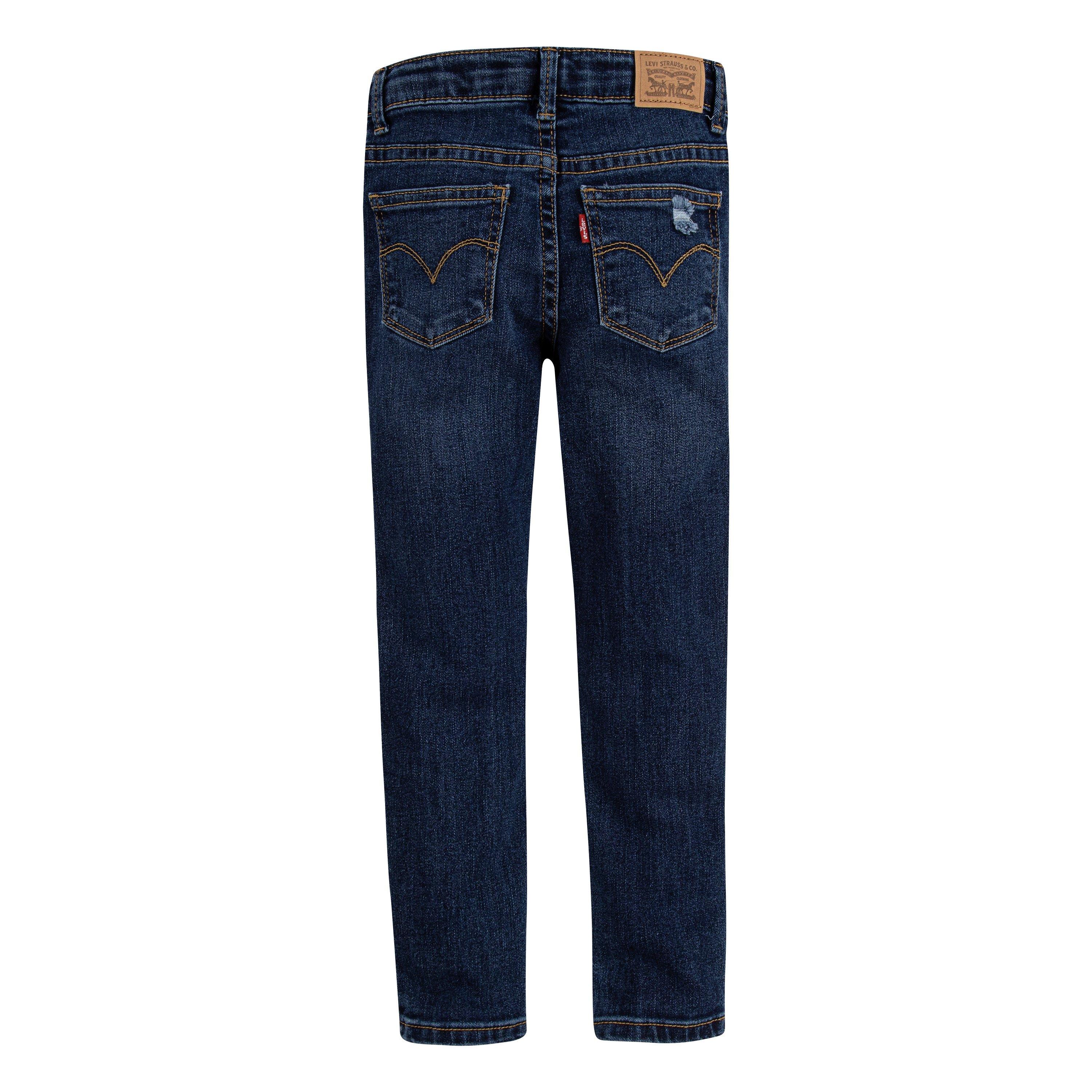 Levi's Little Girls' 710 Super Skinny Fit Slim Medium Wash Denim Jeans - Blue - MEDIUM BLUE Thumbnail View 7