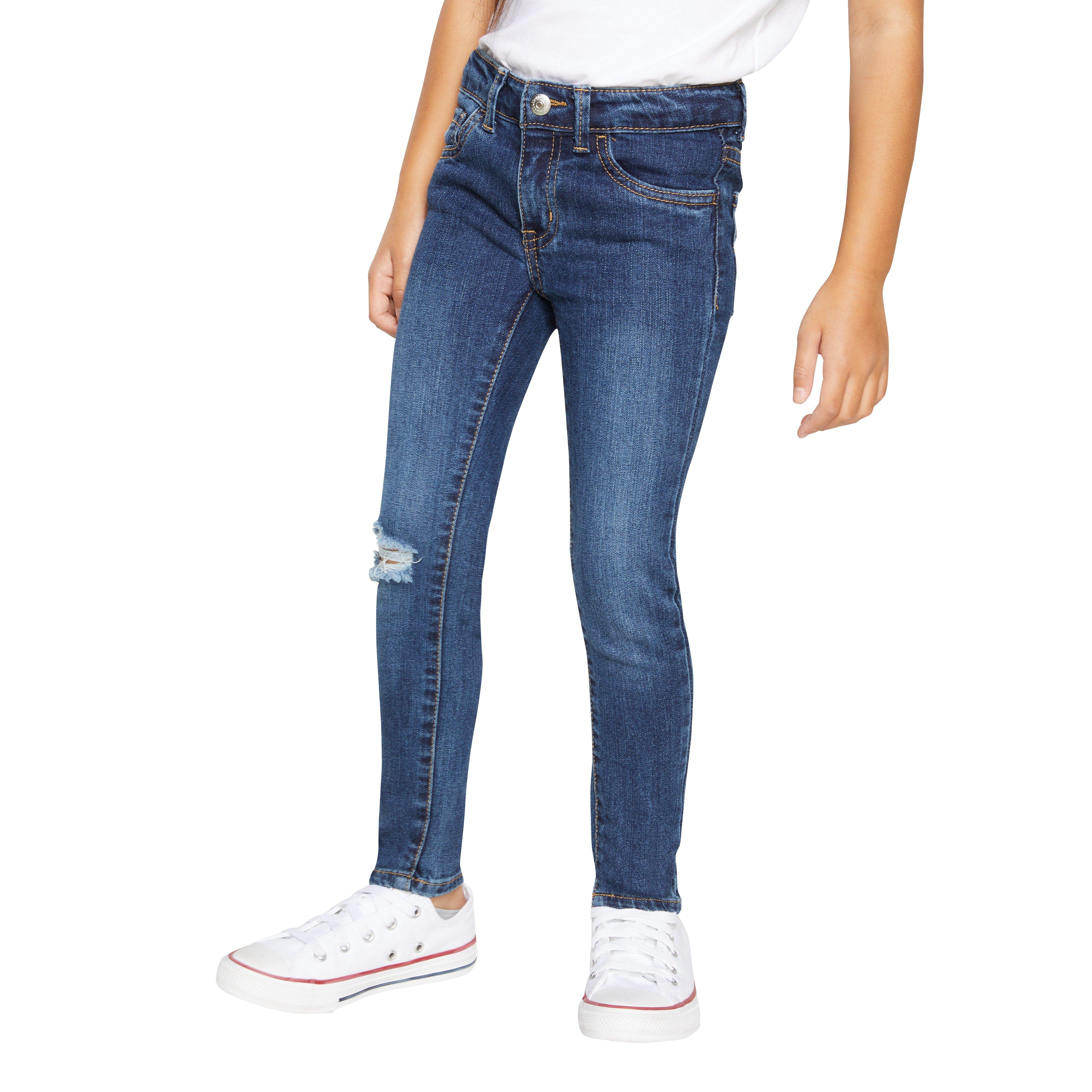 Levi's Little Girls' 710 Super Skinny Fit Slim Medium Wash Denim Jeans - Blue - MEDIUM BLUE Thumbnail View 8