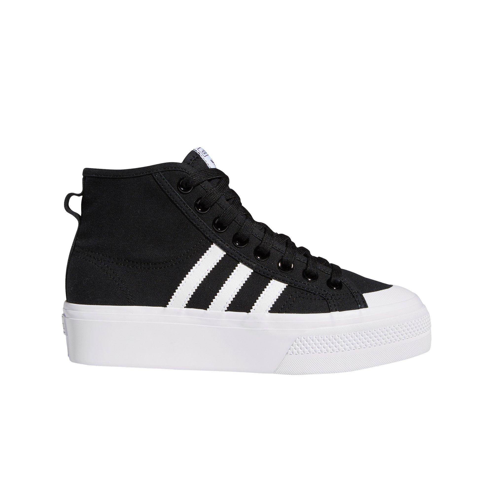 adidas Originals Nizza Platform Mid "Black/White" Women's Shoe - BLACK/WHITE Thumbnail View 1