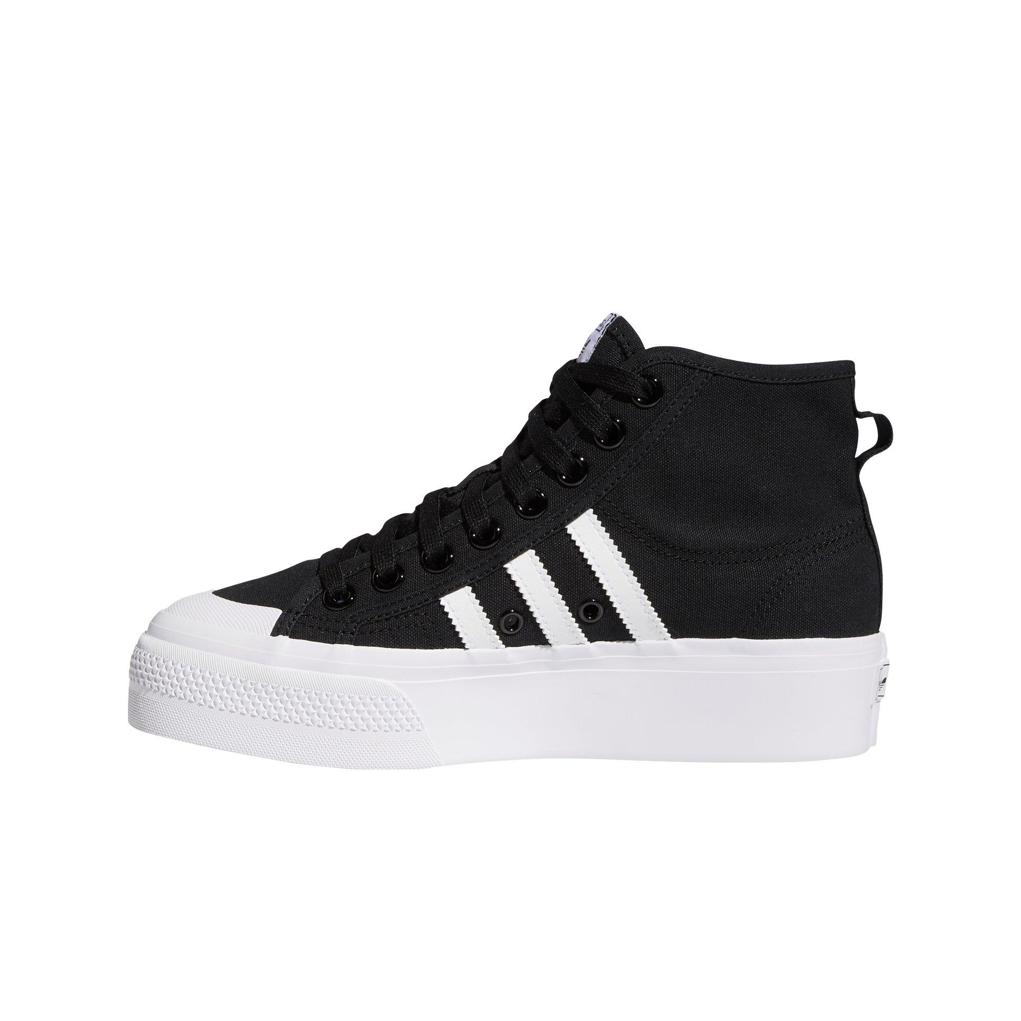 adidas Originals Nizza Platform Mid "Black/White" Women's Shoe - BLACK/WHITE Thumbnail View 2