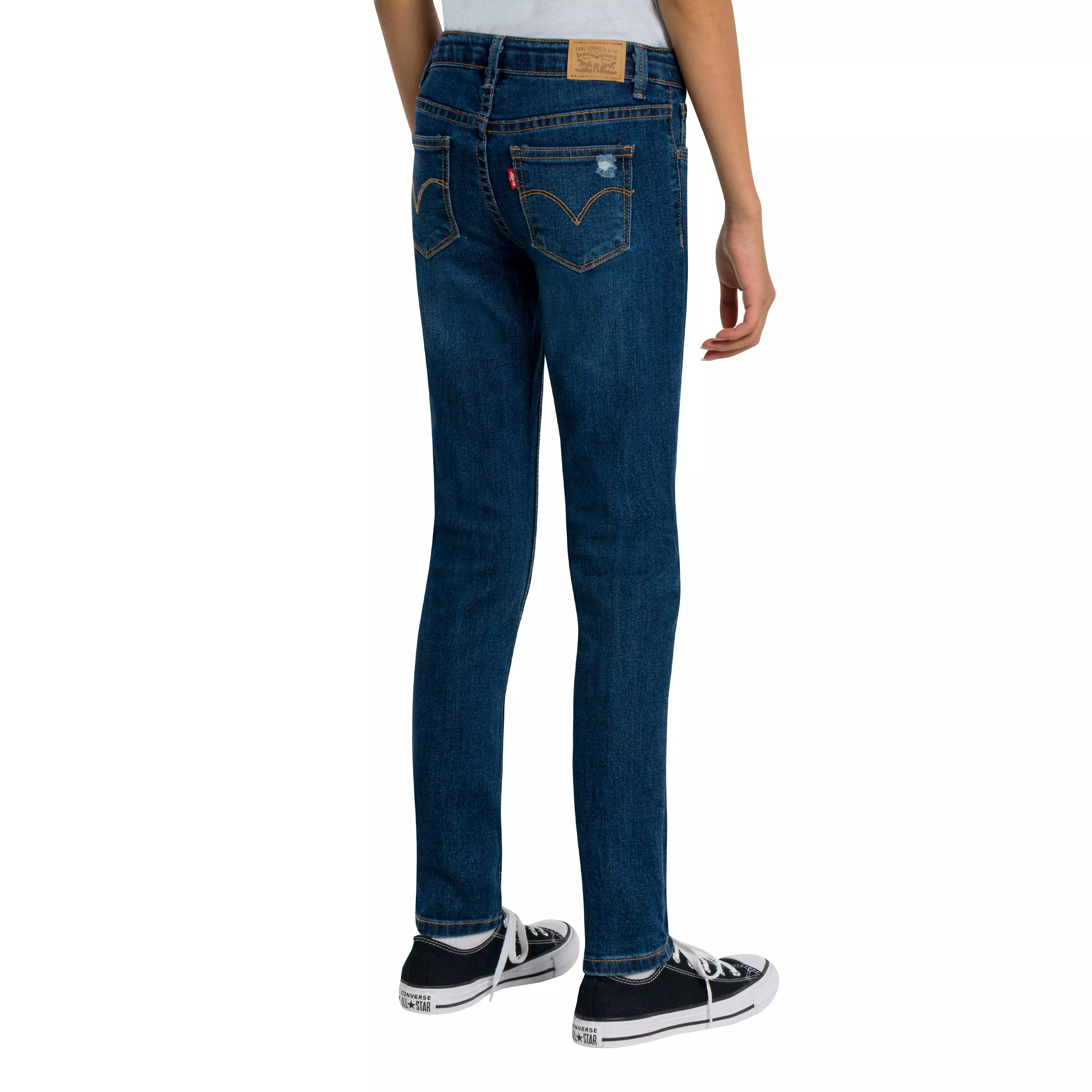 Levi's Big Girls' 710 Super Skinny Fit Slim Medium Blue Wash Denim Jeans - MEDIUM BLUE