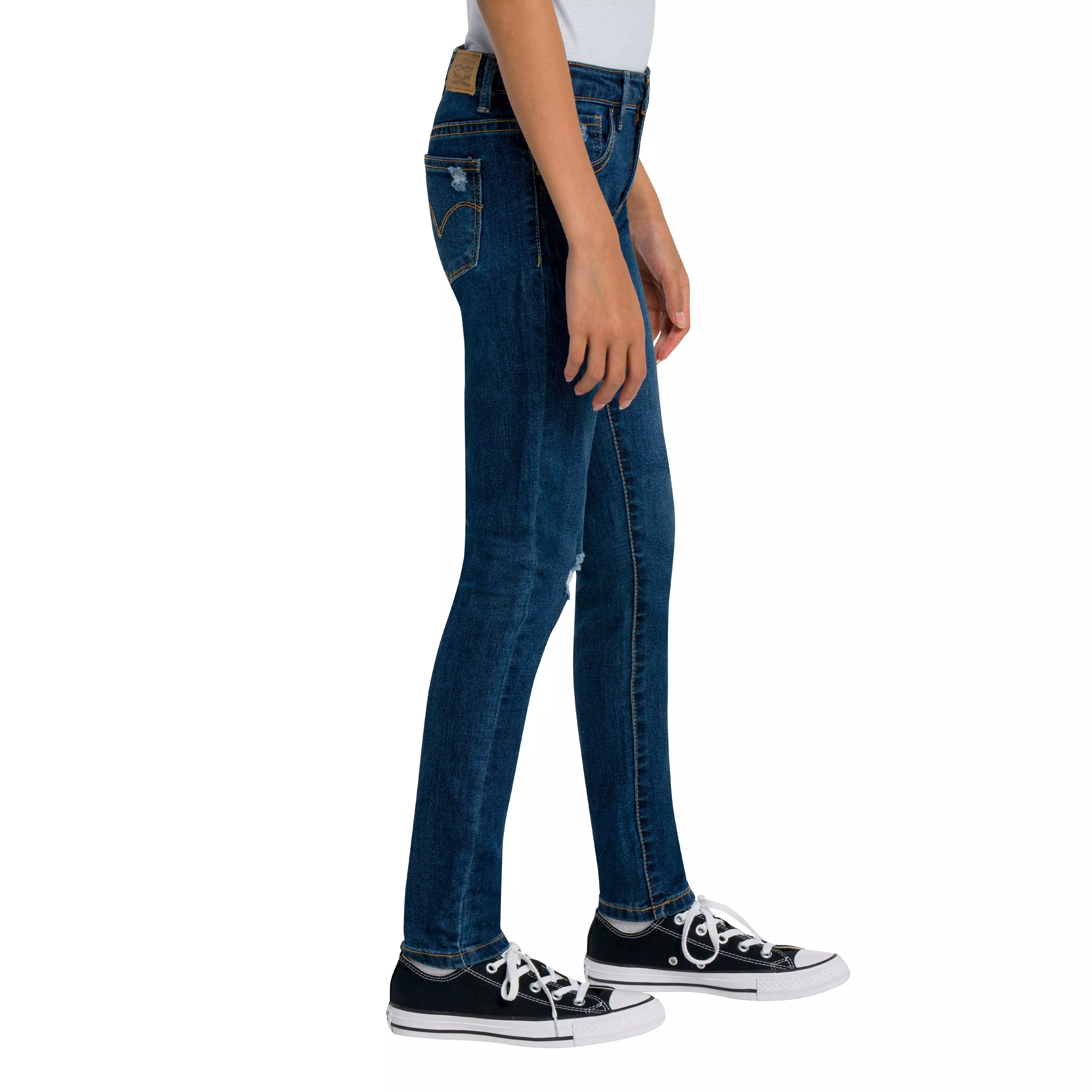 Levi's Big Girls' 710 Super Skinny Fit Slim Medium Blue Wash Denim Jeans - MEDIUM BLUE