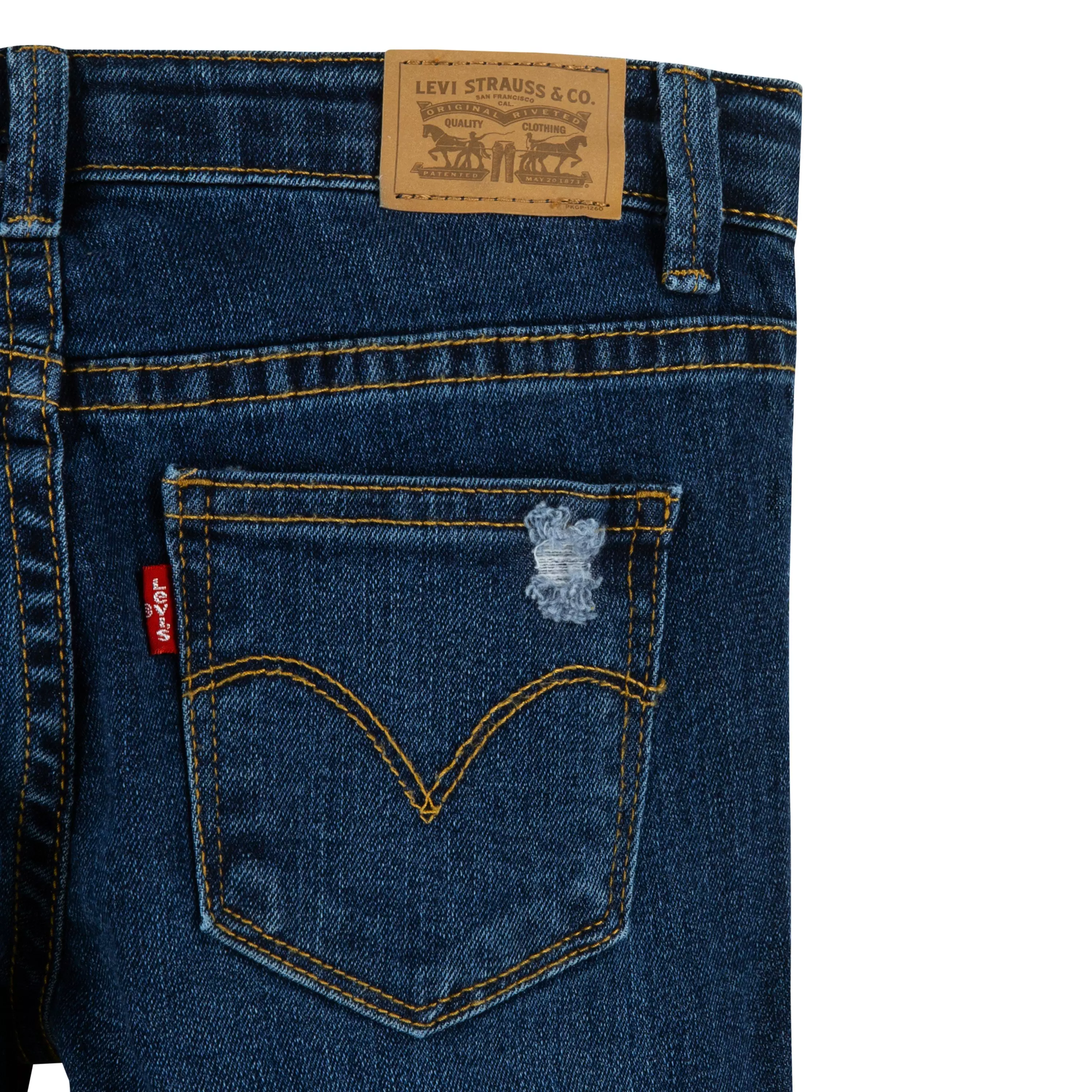 Levi's Big Girls' 710 Super Skinny Fit Slim Medium Blue Wash Denim Jeans - MEDIUM BLUE