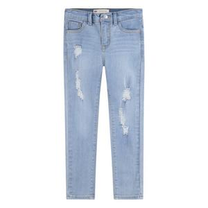 Levi's Little Girls' 710 Super Skinny Fit Slim Distressed Light Blue Wash Denim Jeans