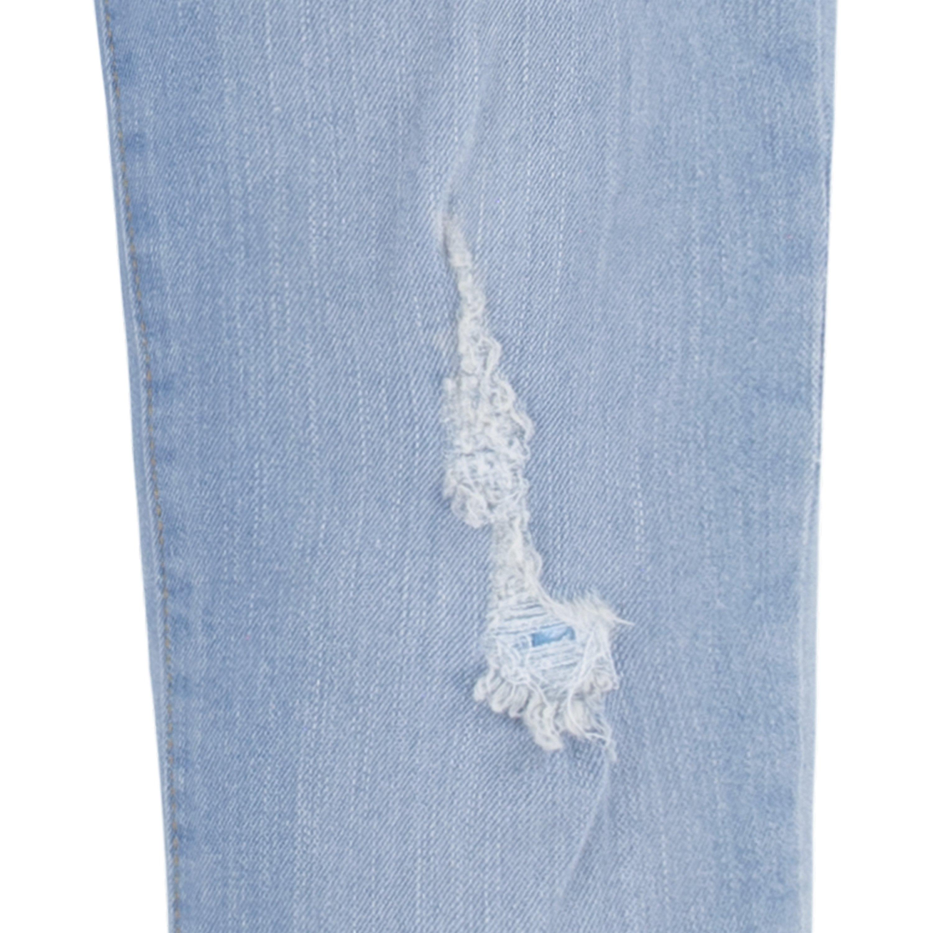 Levi's 710 Super Skinny Fit Slim Big Girls' Distressed Light Blue Wash Denim Jeans