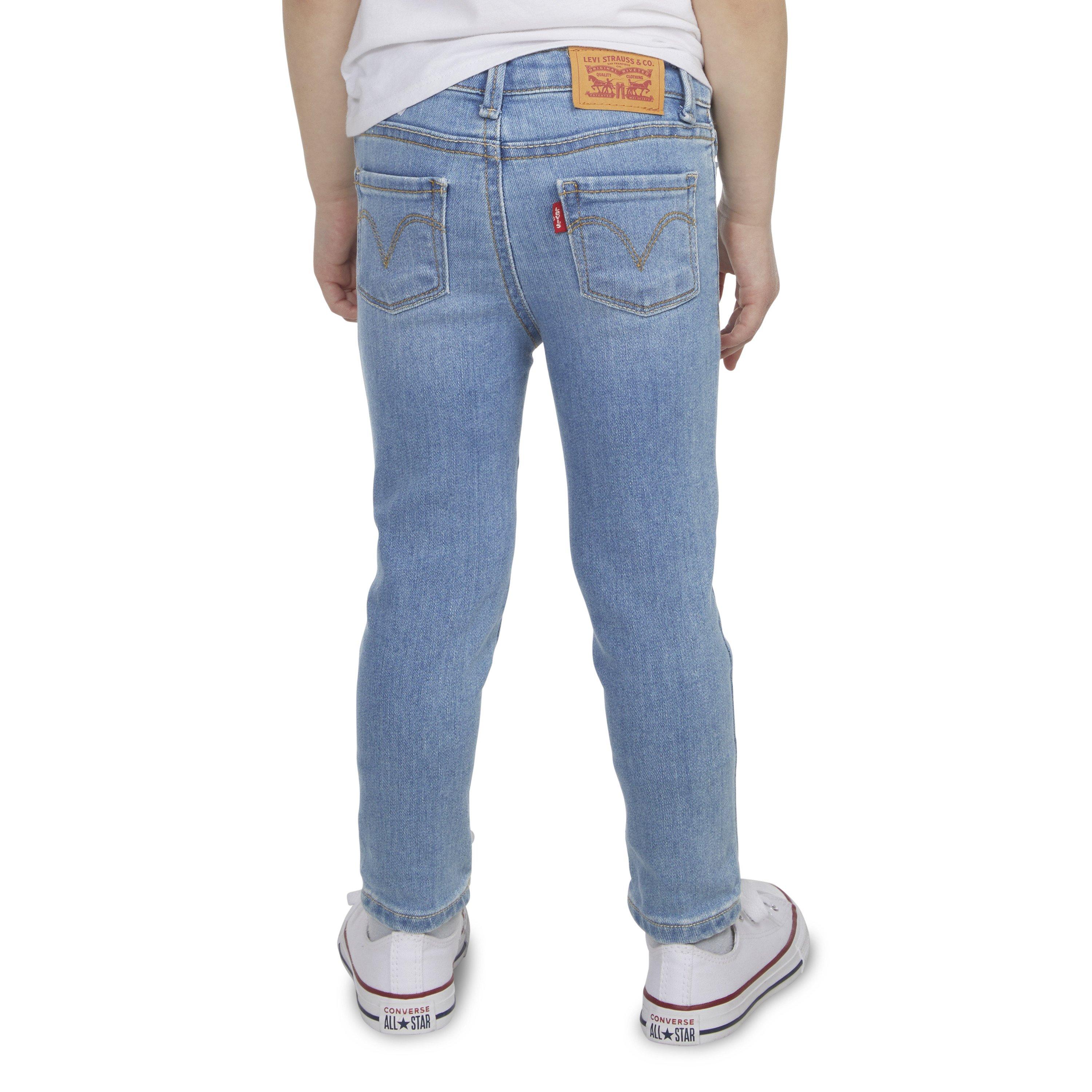 Levi's 710 Super Skinny Fit Slim Toddler Girls' Light Blue Wash Denim Jeans