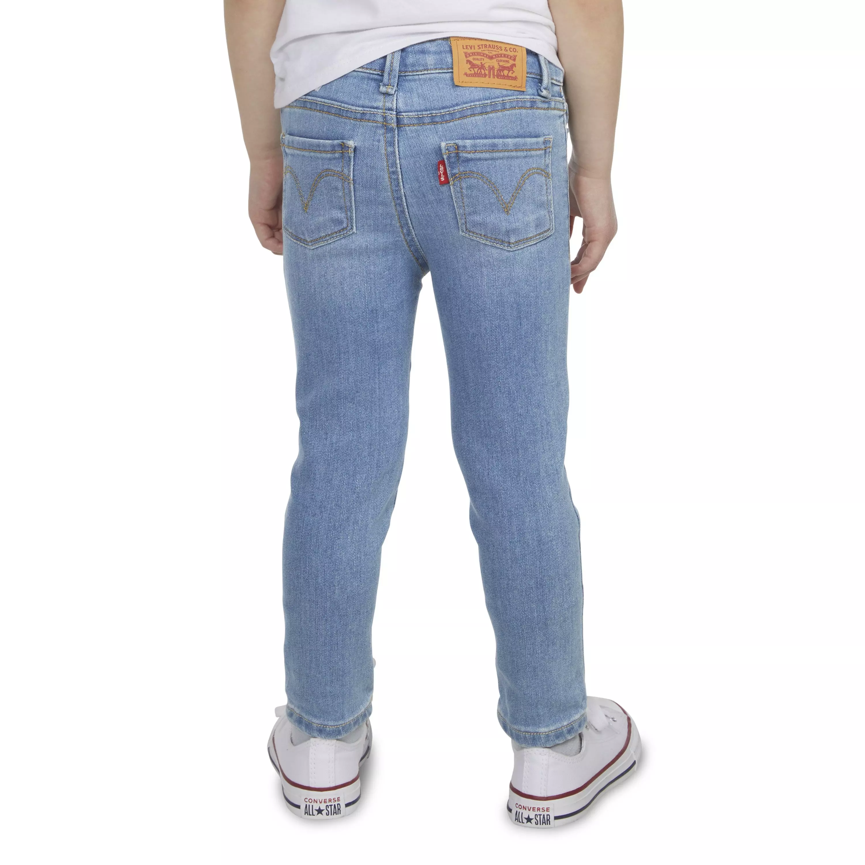Levi's Toddler Girls' 710 Super Skinny Fit Slim Light Blue Wash Denim Jeans - LIGHT BLUE