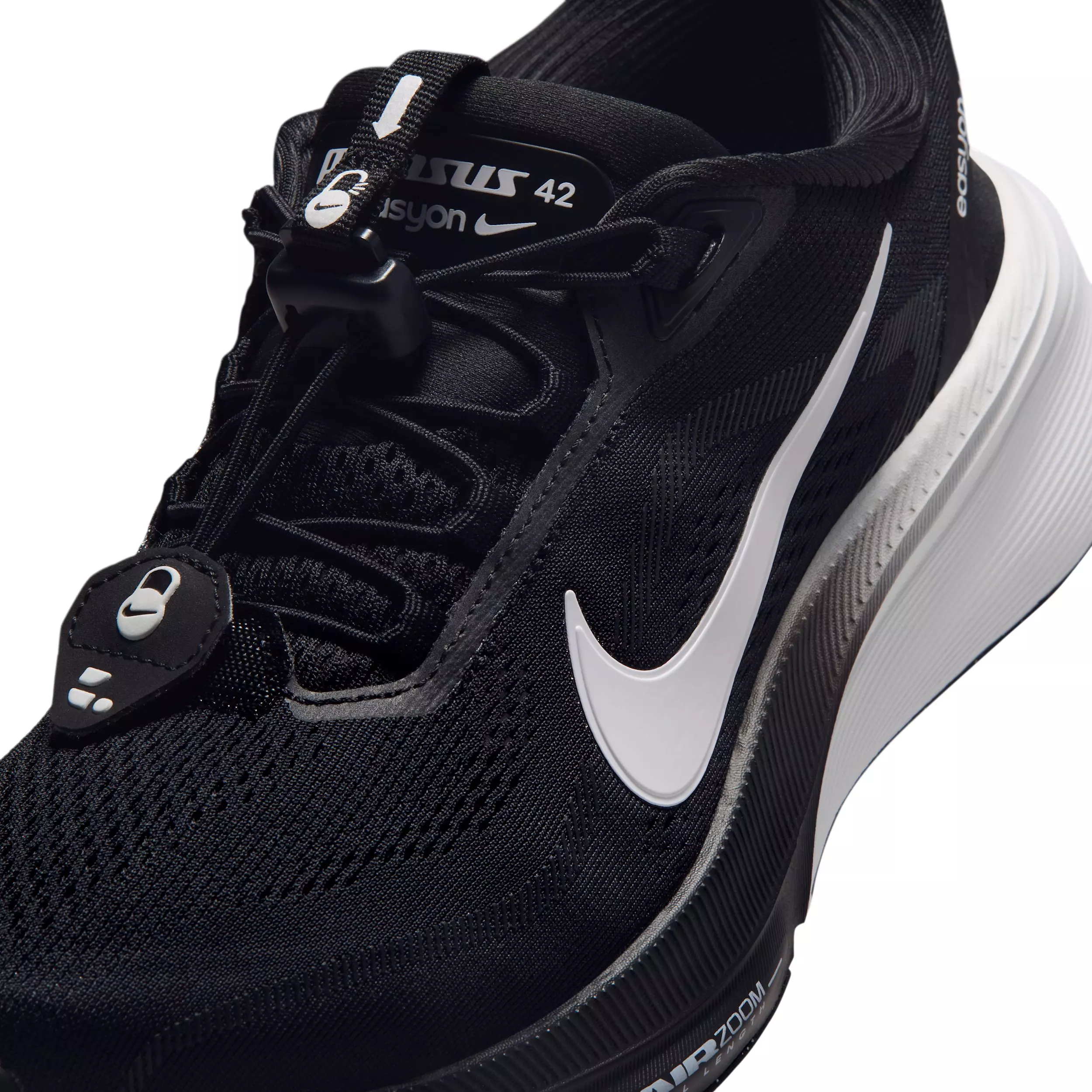Nike Pegasus 42 EasyOn "Black/Dark Smoke Grey/White" Women's Running Shoe - BLACK/DK GREY/WHITE