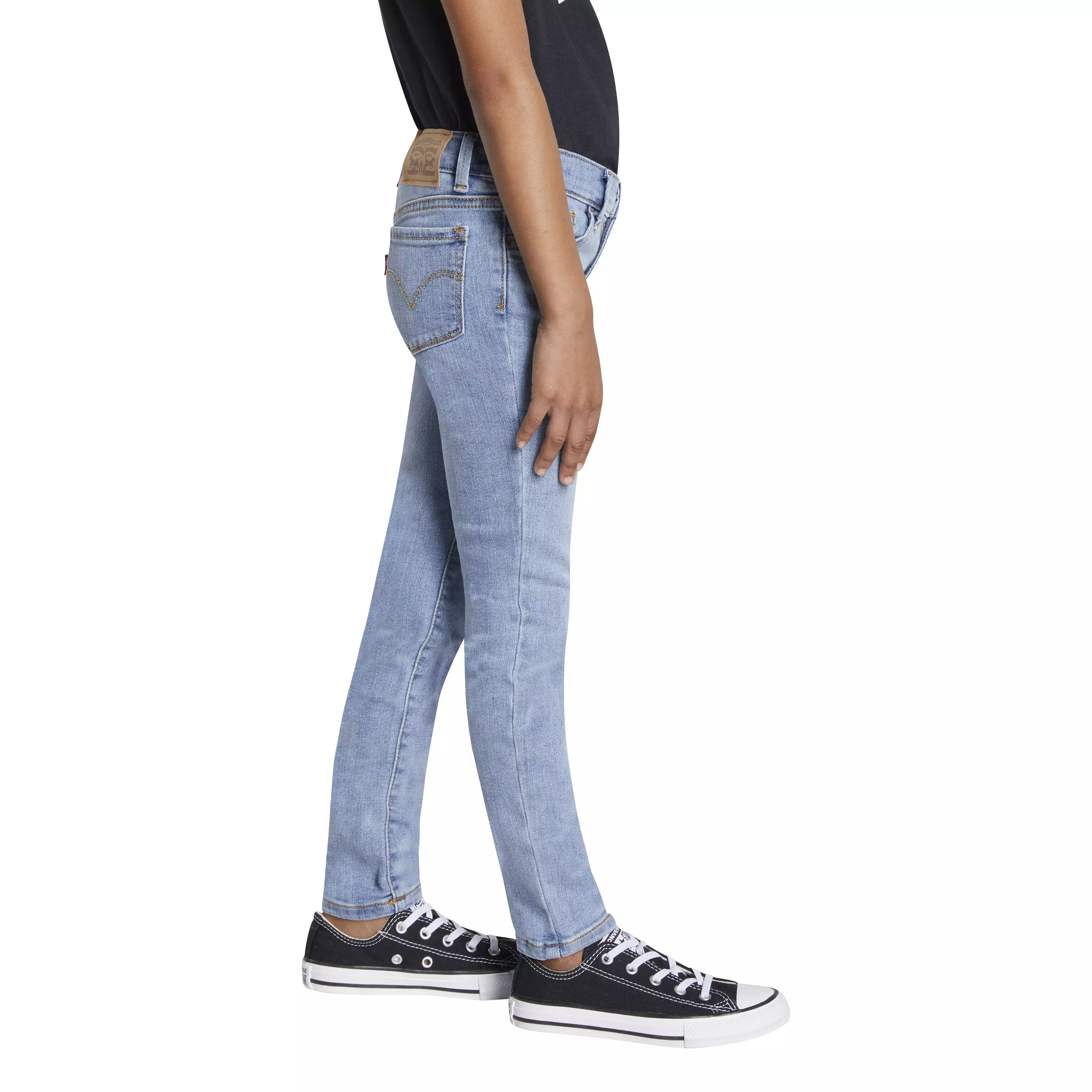 Levi's Little Girls' 710 Super Skinny Fit Slim Light Blue Wash Denim Jeans - LIGHT BLUE