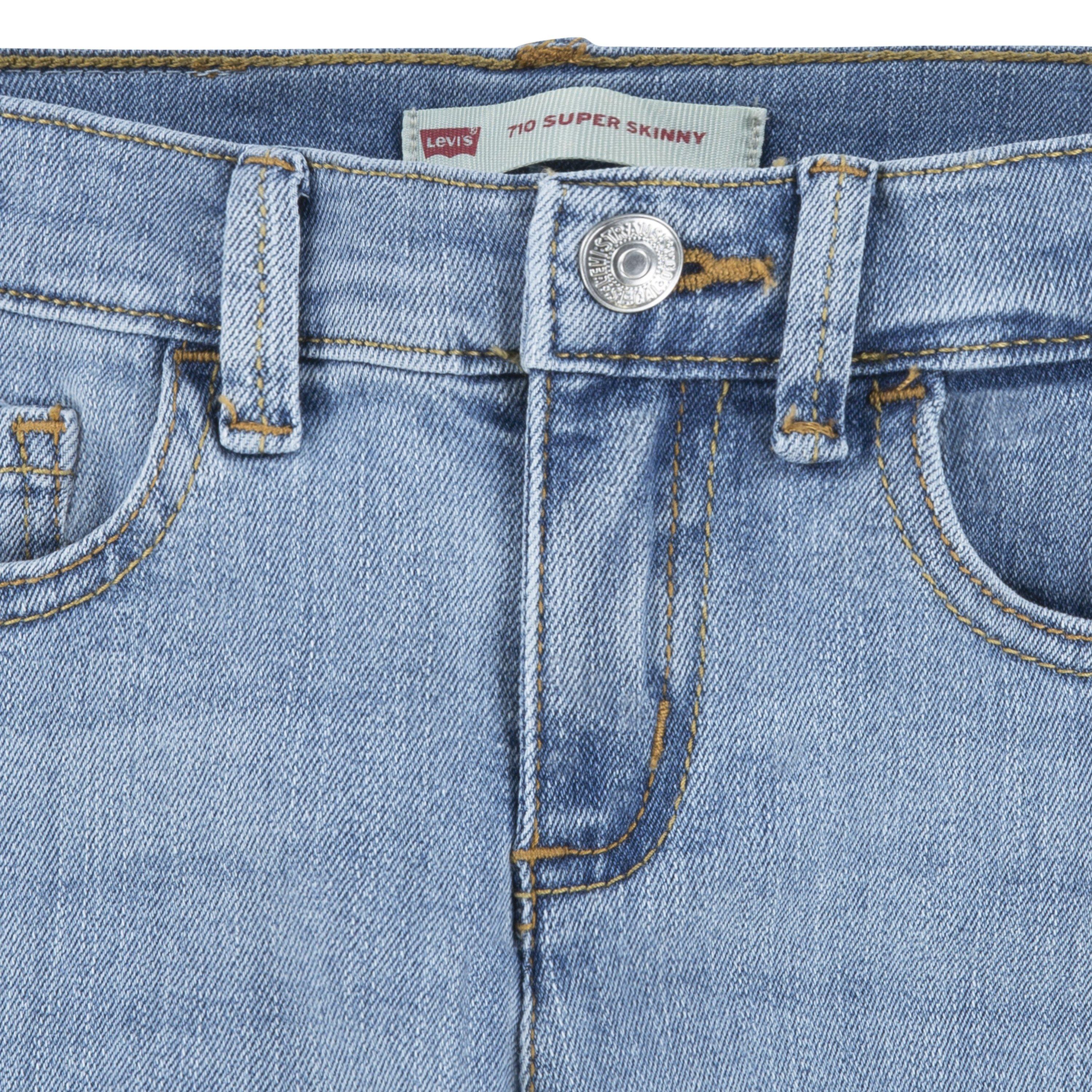 Levi's 710 Super Skinny Fit Slim Little Girls' Light Blue Wash Denim Jeans