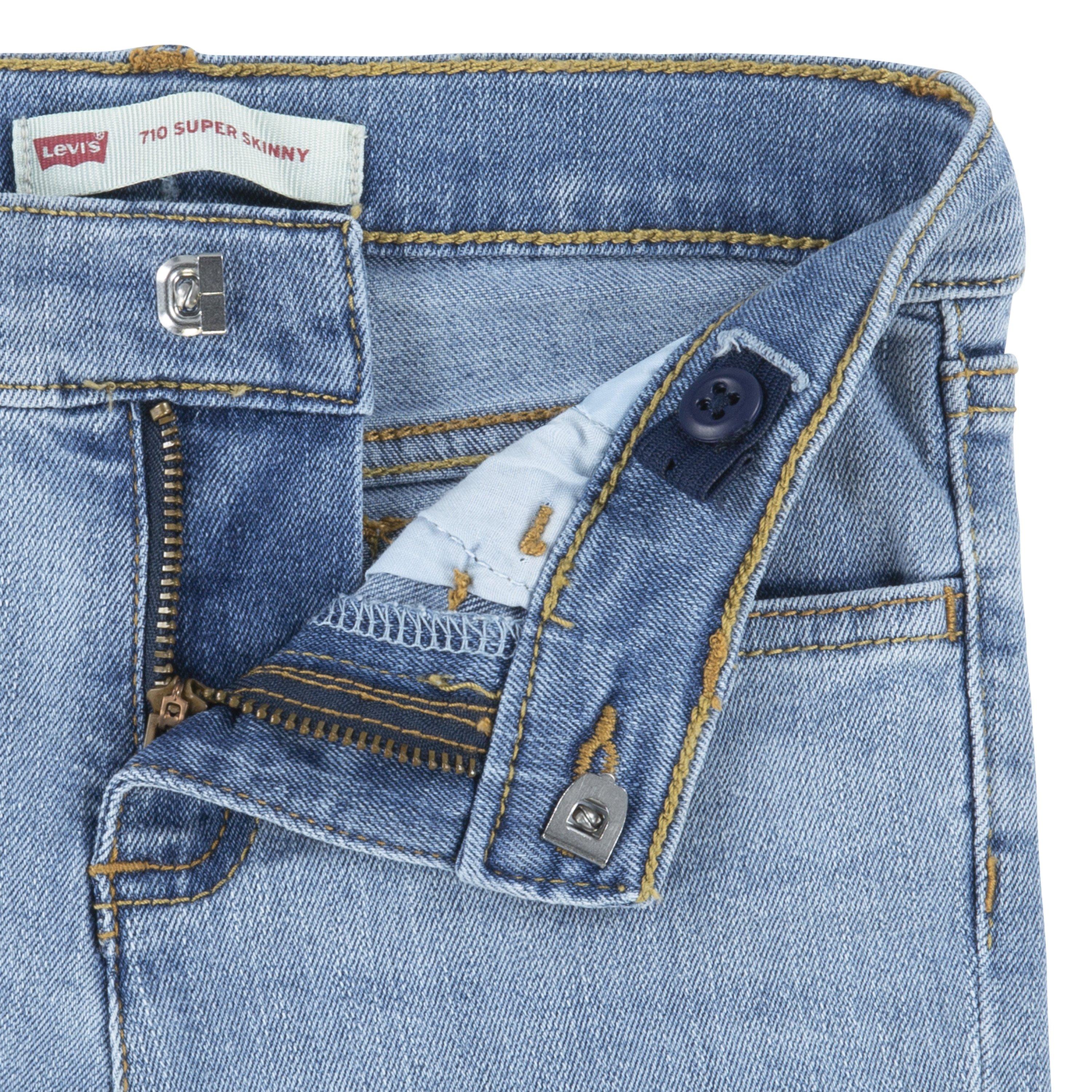 Levi's 710 Super Skinny Fit Slim Little Girls' Light Blue Wash Denim Jeans