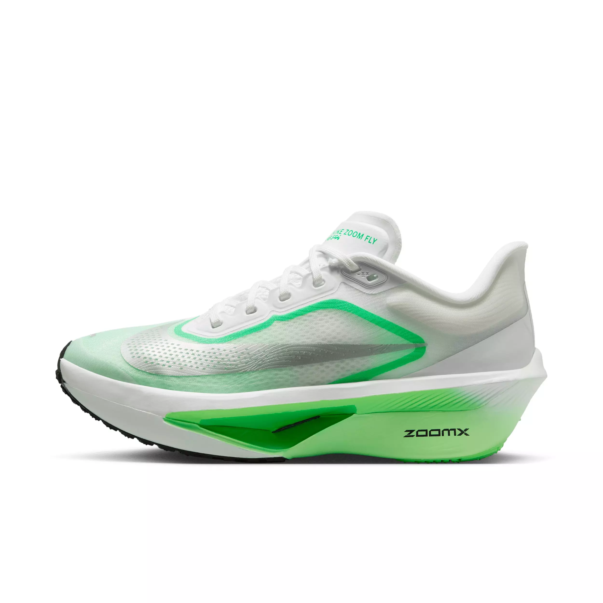 Nike Zoom Fly 6 "White/Illusion Green/Green Spark/Metallic Silver" Women's Running Shoe - WHITE/GREEN/GREEN/SILVER