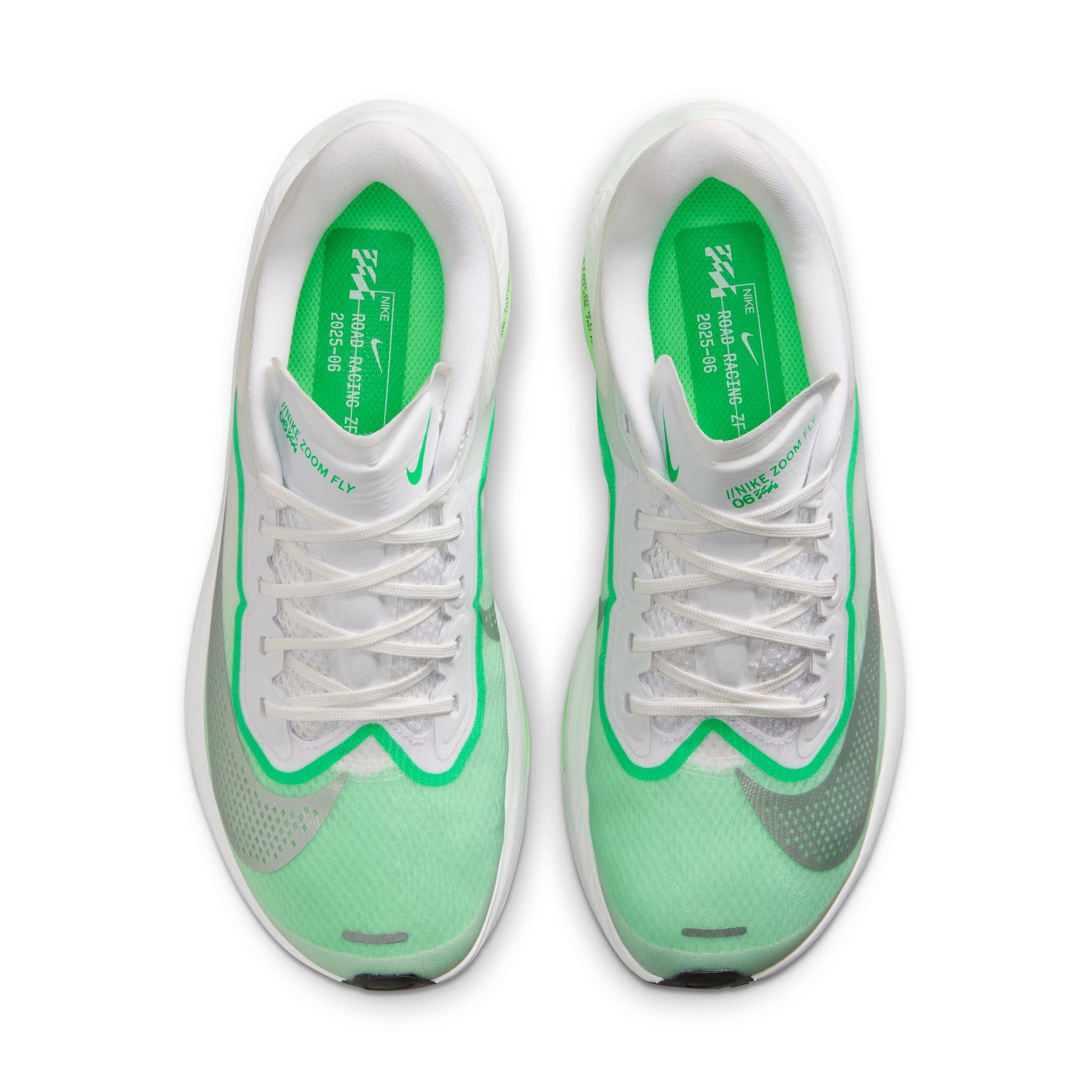 Nike Zoom Fly 6 "White/Illusion Green/Green Spark/Metallic Silver" Women's Running Shoe - WHITE/GREEN/GREEN/SILVER Thumbnail View 4