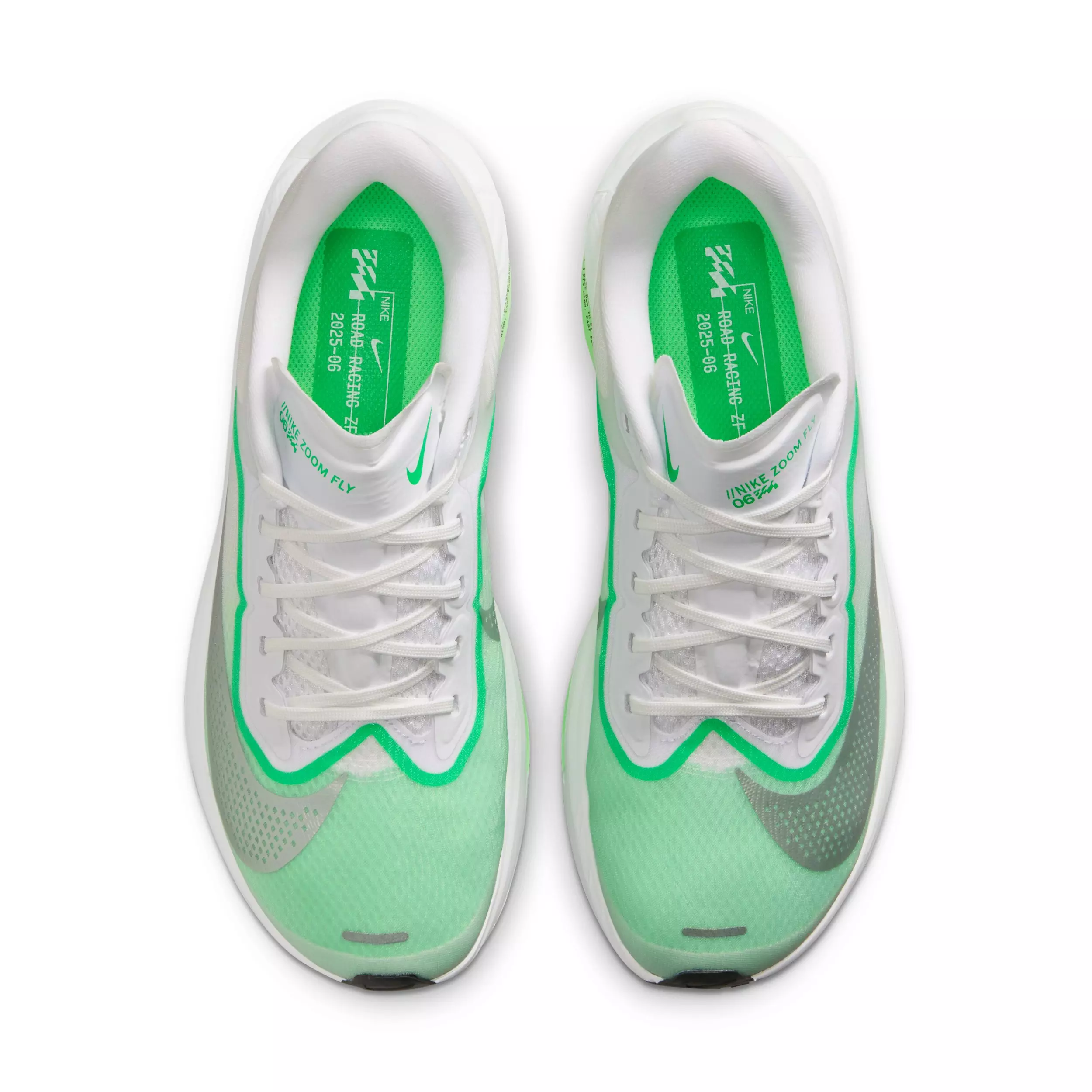 Nike Zoom Fly 6 "White/Illusion Green/Green Spark/Metallic Silver" Women's Running Shoe - WHITE/GREEN/GREEN/SILVER