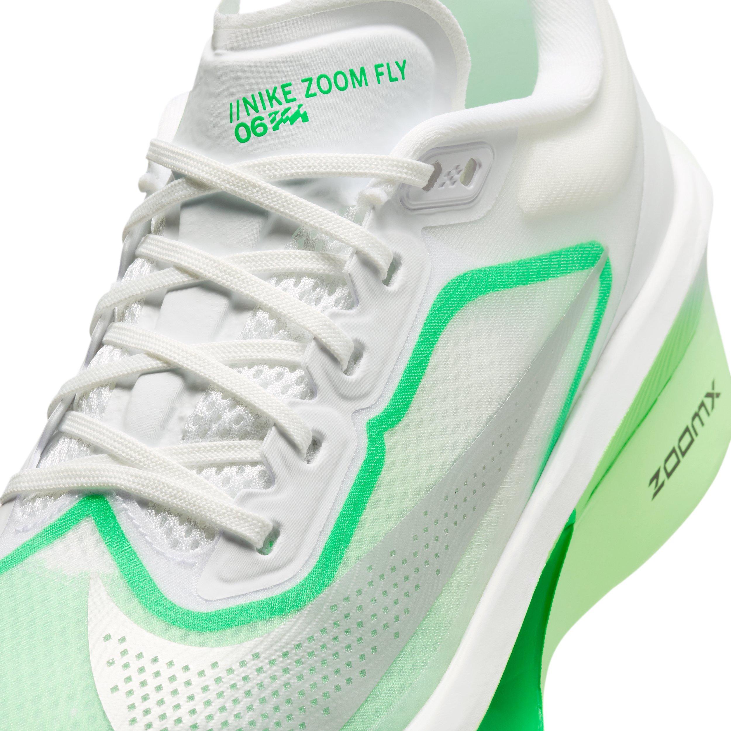 Nike Zoom Fly 6 "White/Illusion Green/Green Spark/Metallic Silver" Women's Running Shoe - WHITE/GREEN/GREEN/SILVER Thumbnail View 7