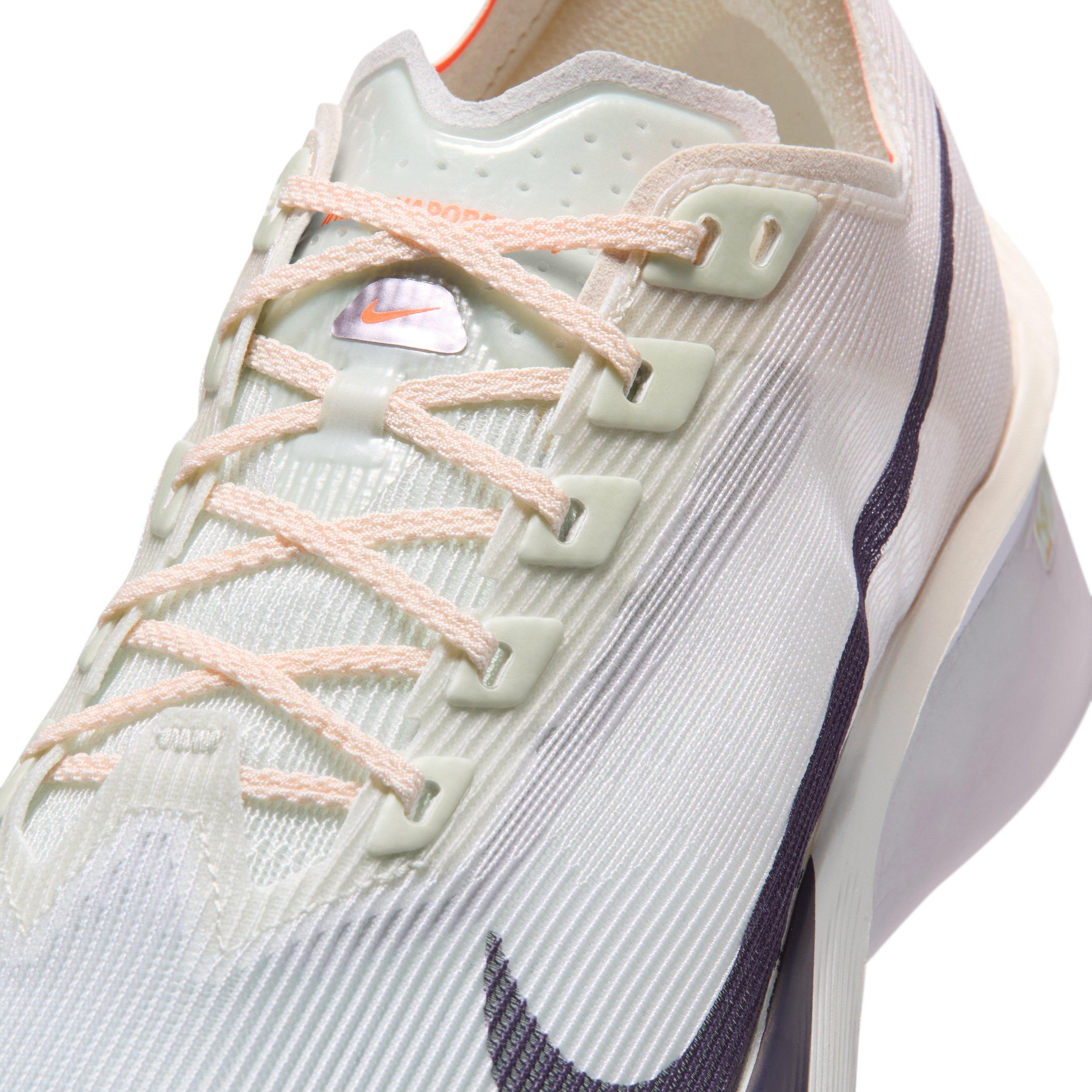 Nike Vaporfly 4 "Barely Green/Chalk/Hyper Crimson/Purple Dynasty" Women's Running Shoe - GREEN/CHALK/CRIMSON/PURPLE Thumbnail View 7