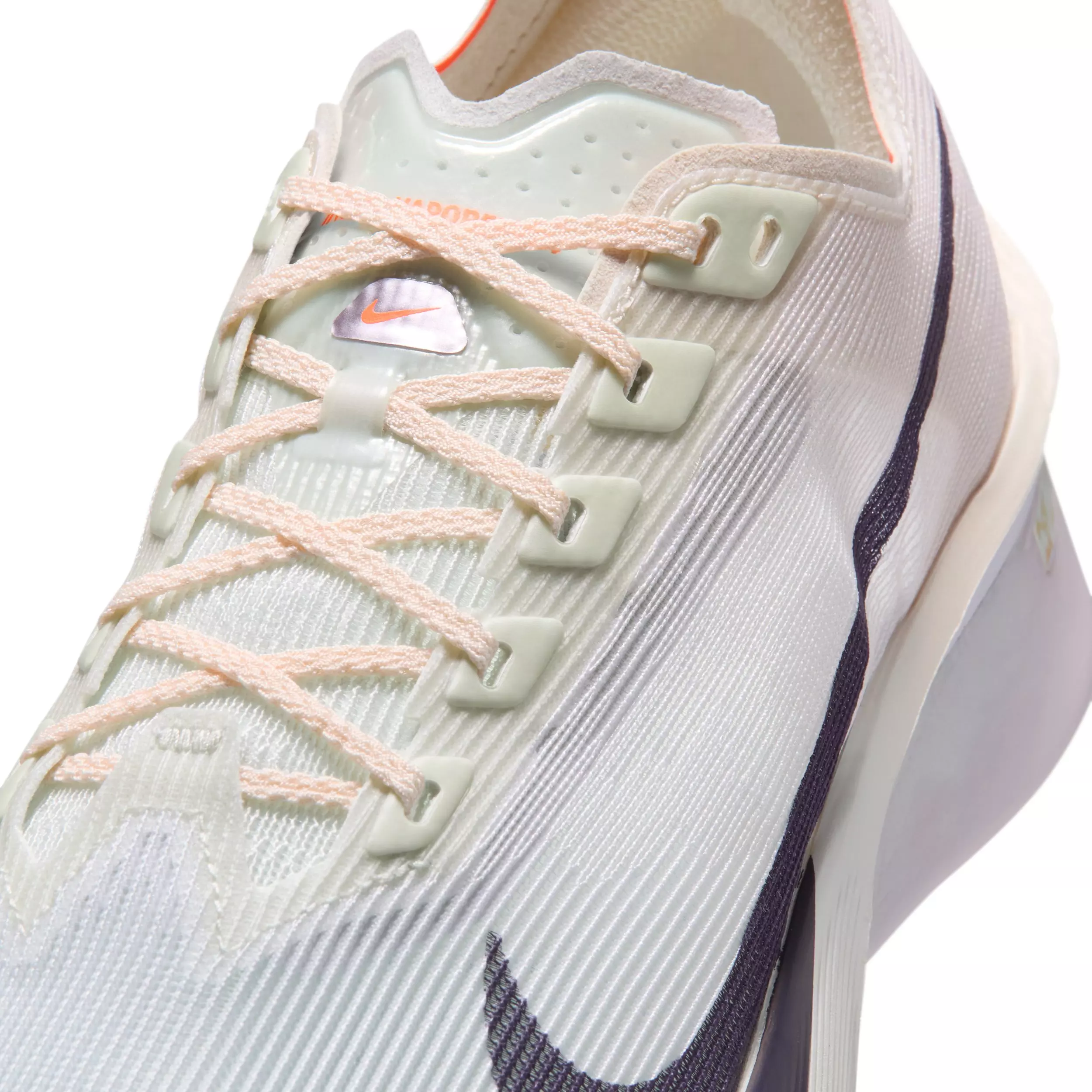Nike Vaporfly 4 "Barely Green/Chalk/Hyper Crimson/Purple Dynasty" Women's Running Shoe - GREEN/CHALK/CRIMSON/PURPLE