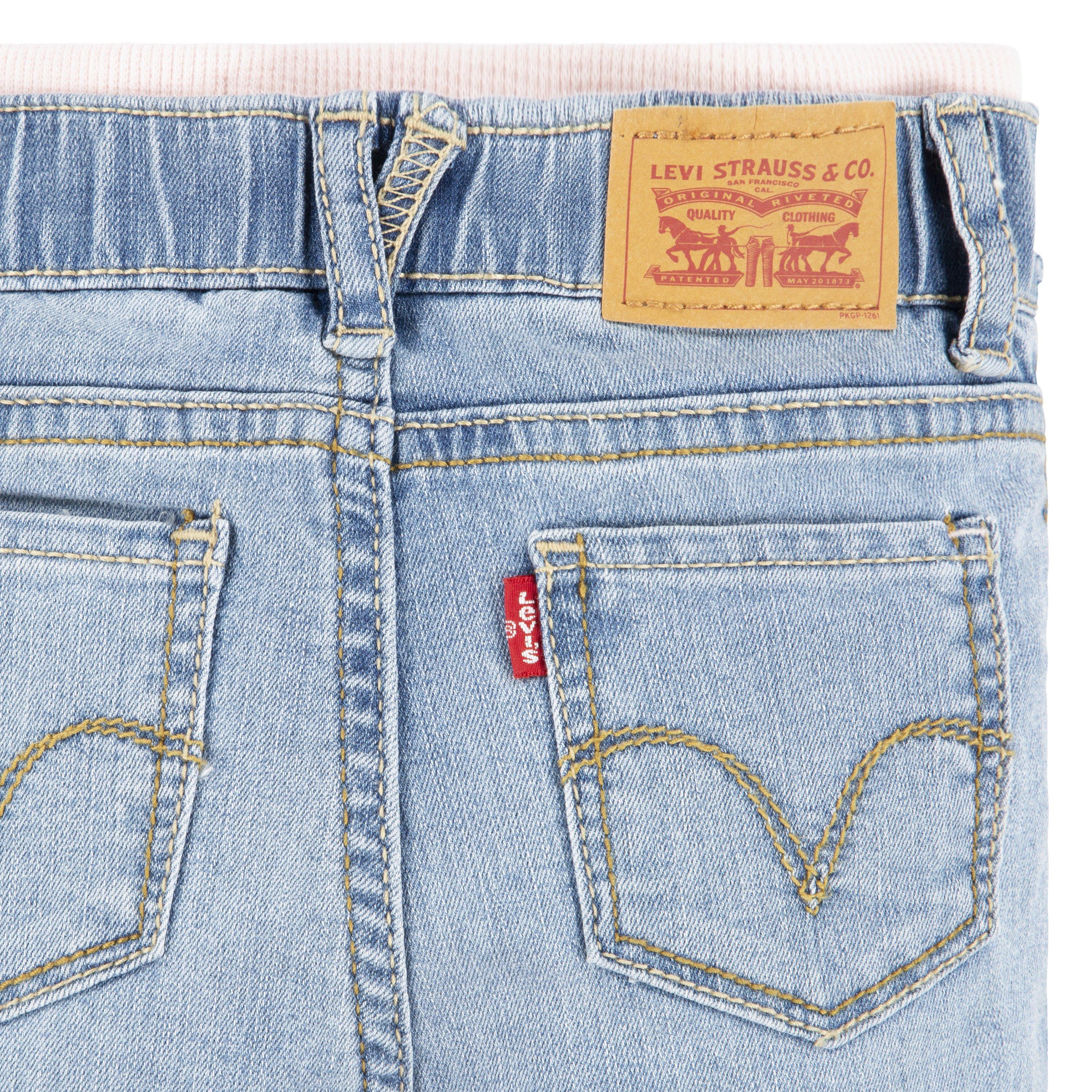 Levi's Infant Girls' Brandi Skinny Fit Murphy Light Blue Wash Denim Jeans - LIGHT BLUE Thumbnail View 4