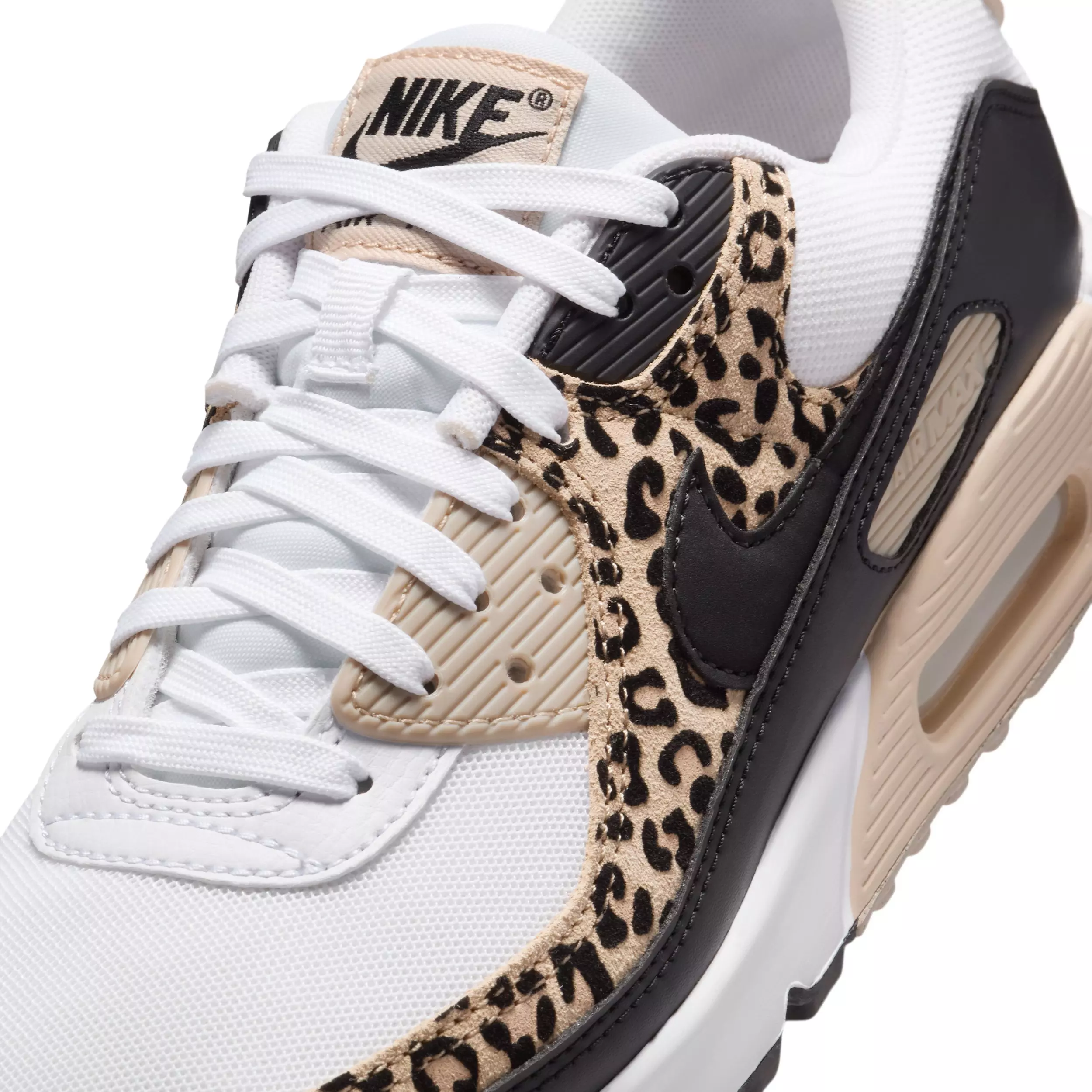 Nike Air Max 90 "White/Sanddrift/Hemp/Black" Women's Shoe - WHITE/SANDDRIFT/HEMP/BLACK