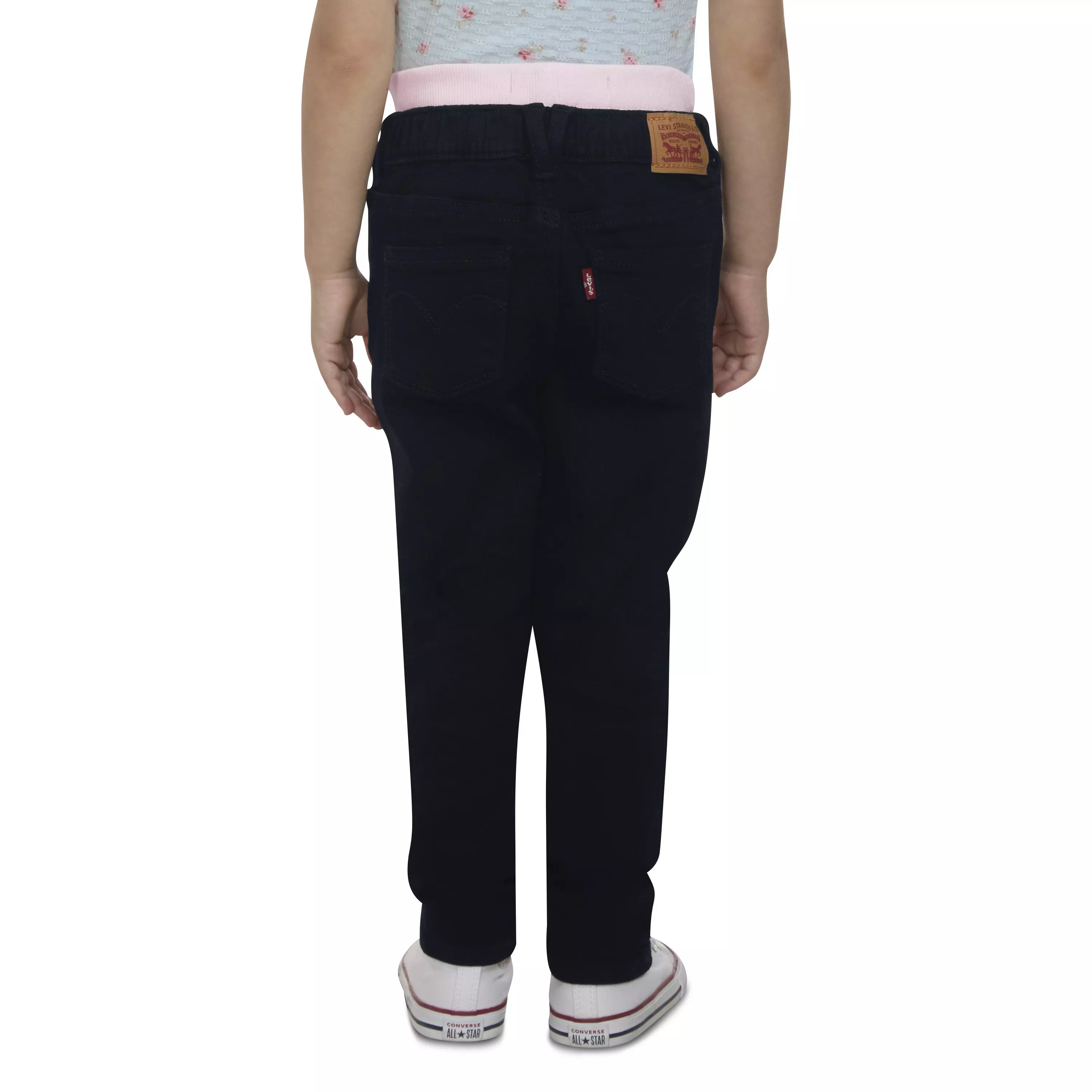 Levi's Brandi Skinny Black Wash Toddler Girls' Black Denim Jeans - BLACK