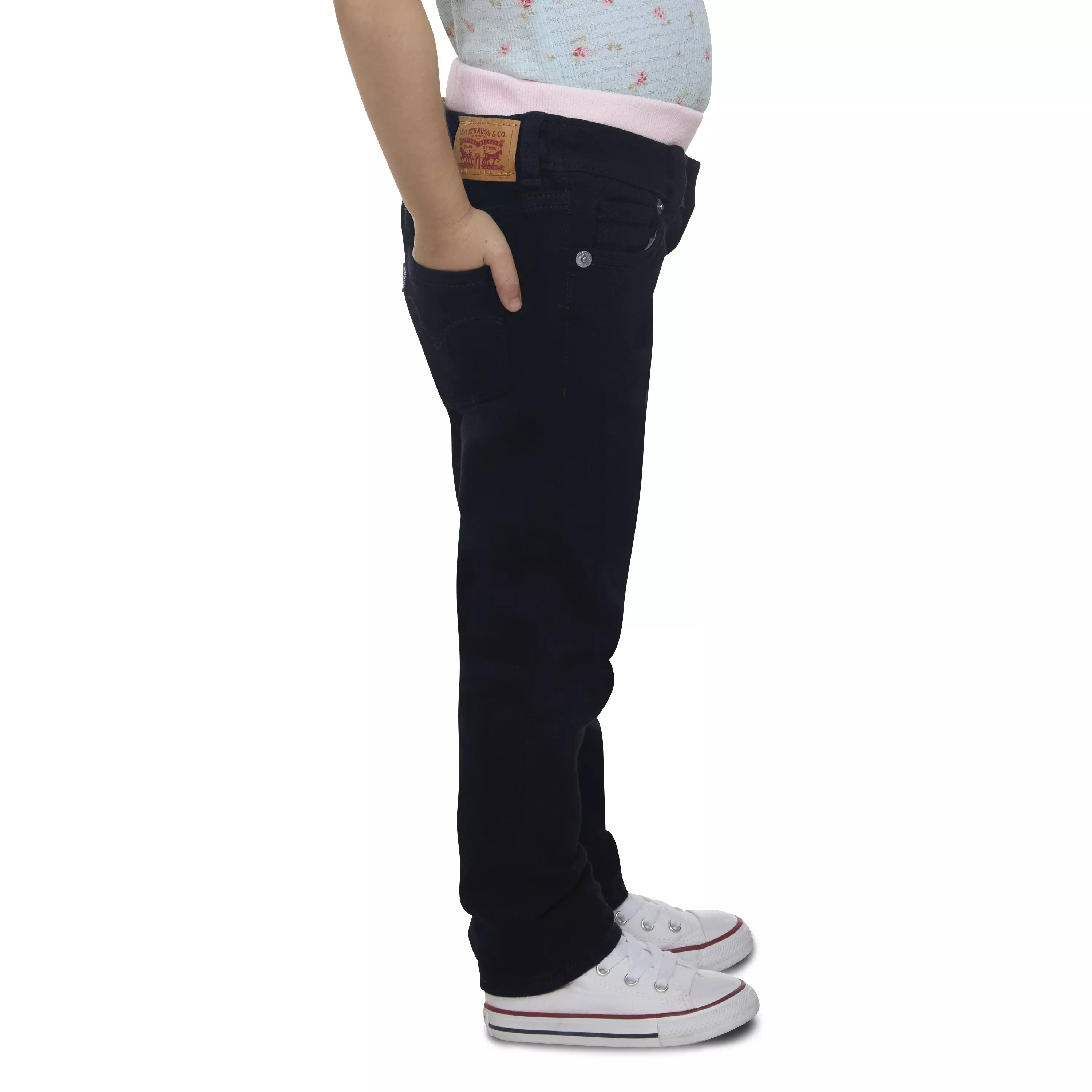 Levi's Brandi Skinny Black Wash Toddler Girls' Black Denim Jeans - BLACK