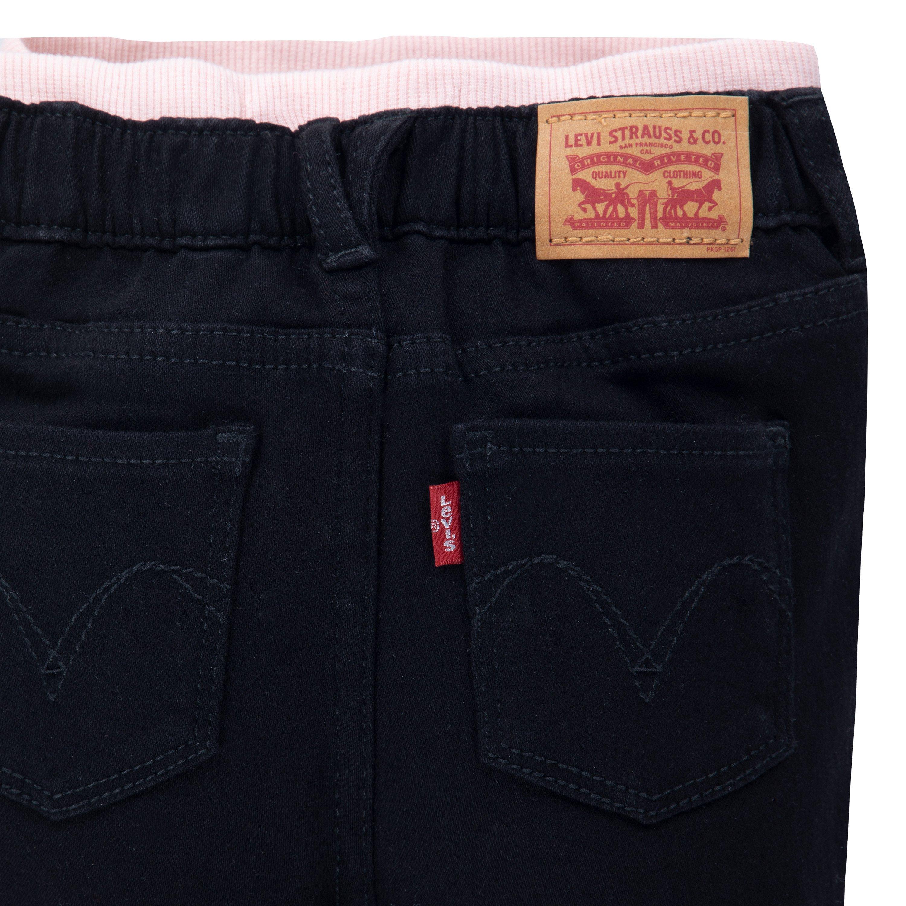Levi's Brandi Skinny Black Wash Toddler Girls' Black Denim Jeans - BLACK Thumbnail View 5