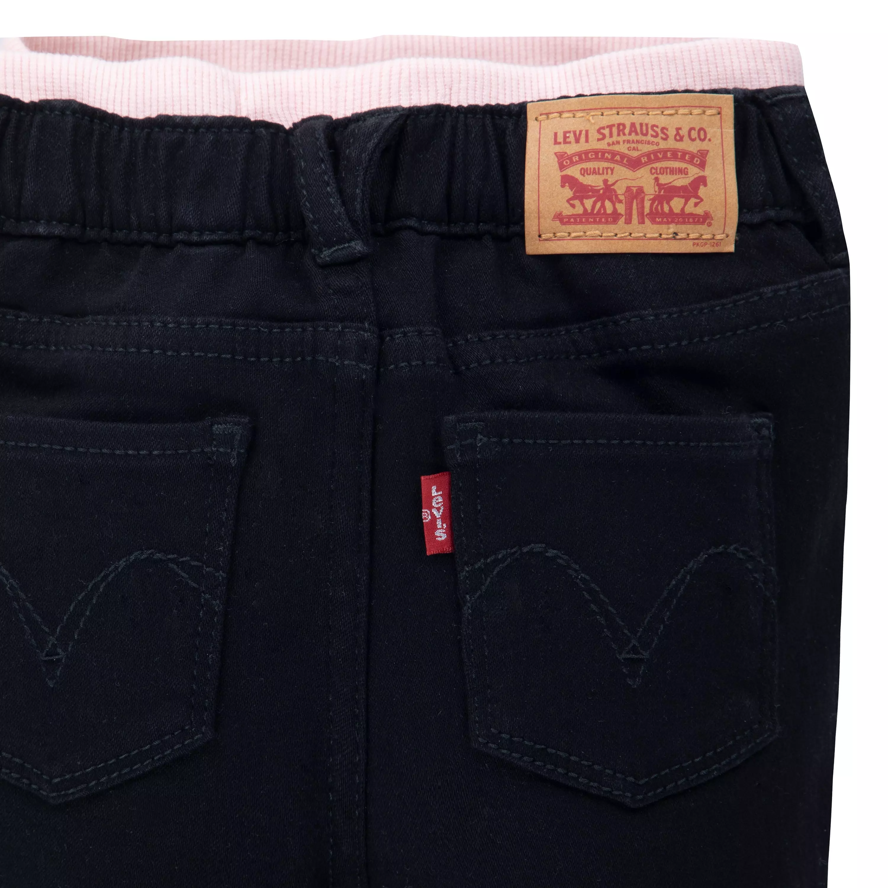 Levi's Toddler Girls' Brandi Skinny Black Wash Denim Jeans - BLACK