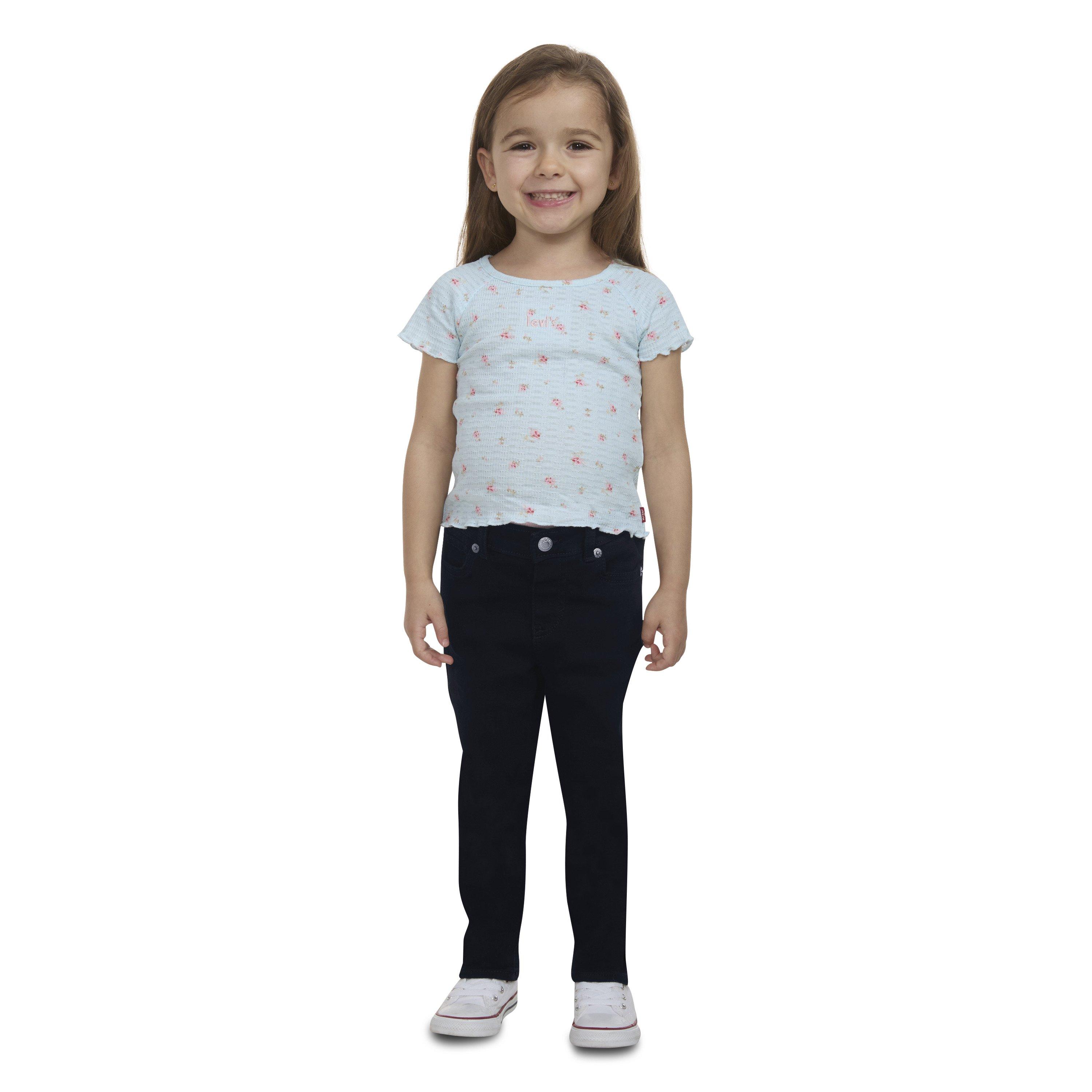 Levi's Toddler Girls' Brandi Skinny Black Wash Denim Jeans - BLACK Thumbnail View 8