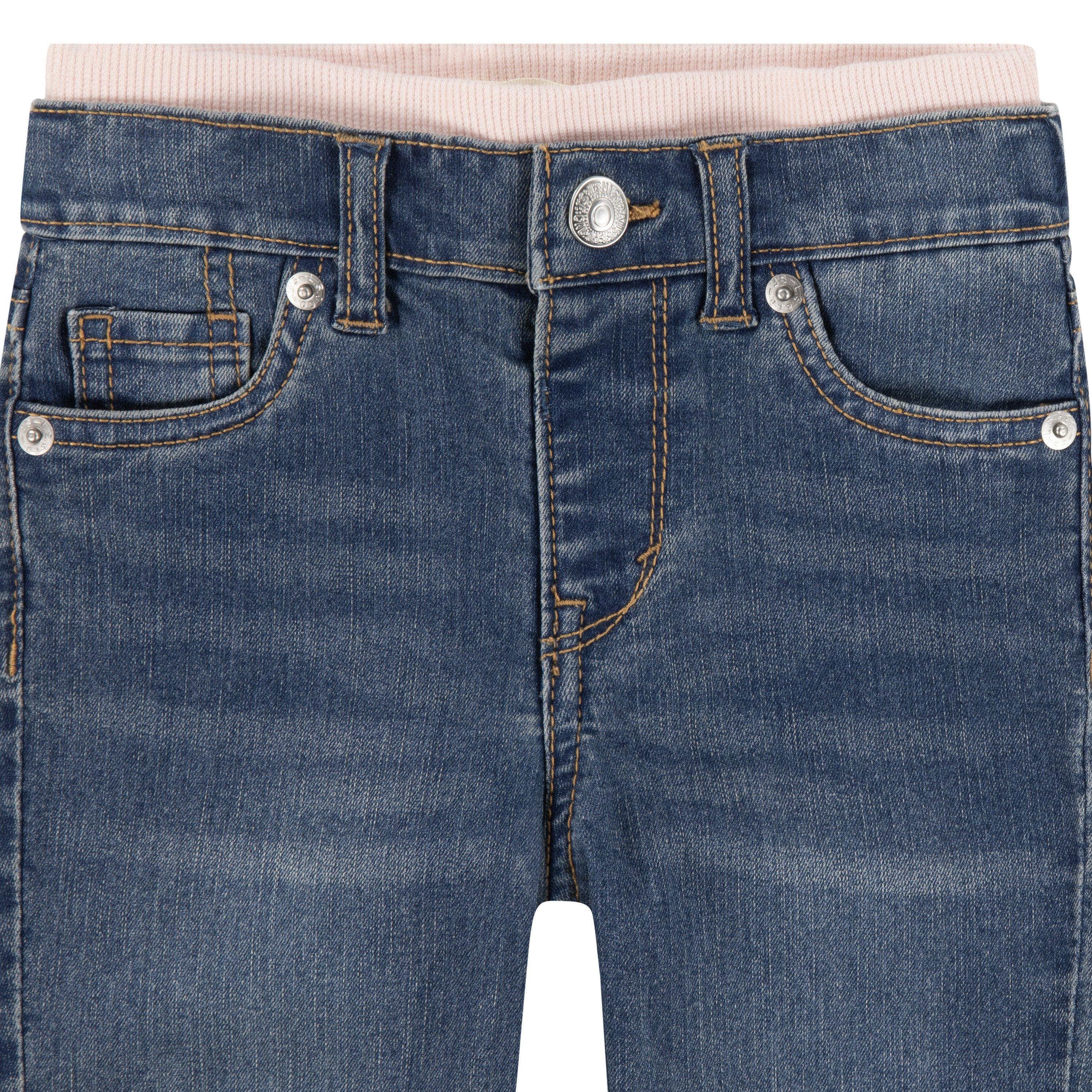 Levi's Brandi Skinny Med Wash Toddler Girls' Denim Jeans - Blue - BLUE Thumbnail View 3