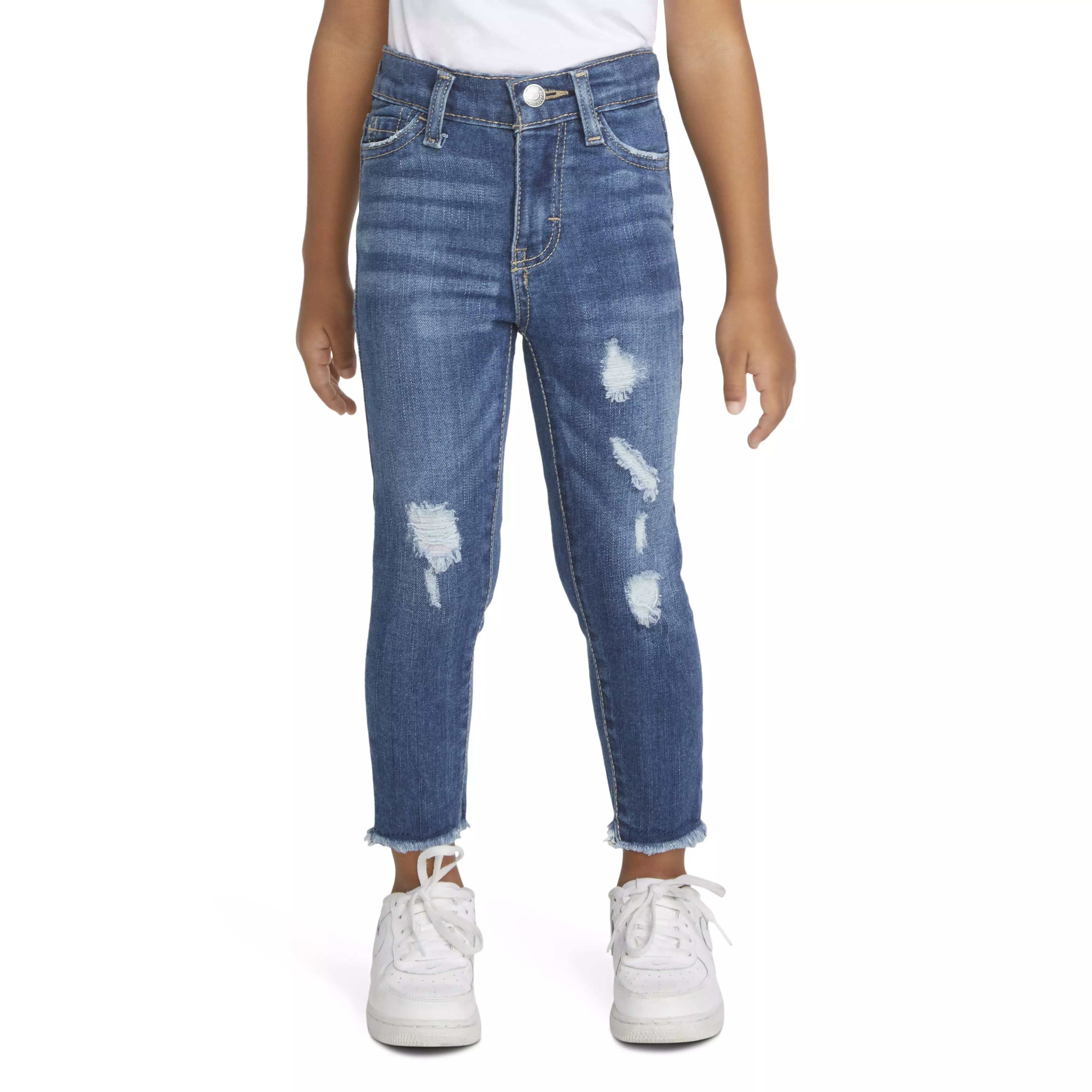 Levi's 720 High Rise Super Skinny Med Wash Toddler Girls' Hometown Blue Denim Jeans - HOMETOWN BLUE