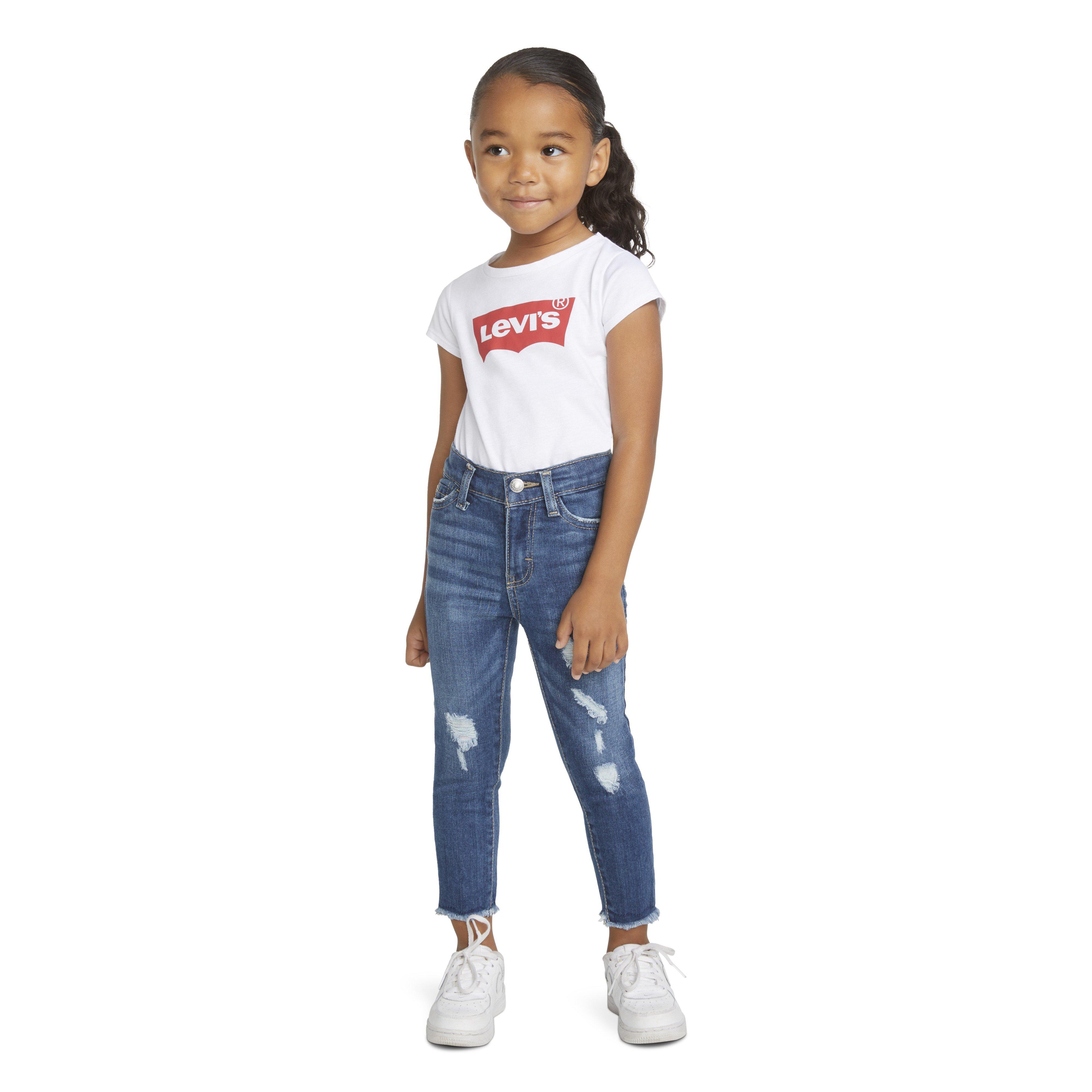 Levi's 720 High Rise Super Skinny Med Wash Toddler Girls' Hometown Blue Denim Jeans - HOMETOWN BLUE Thumbnail View 11