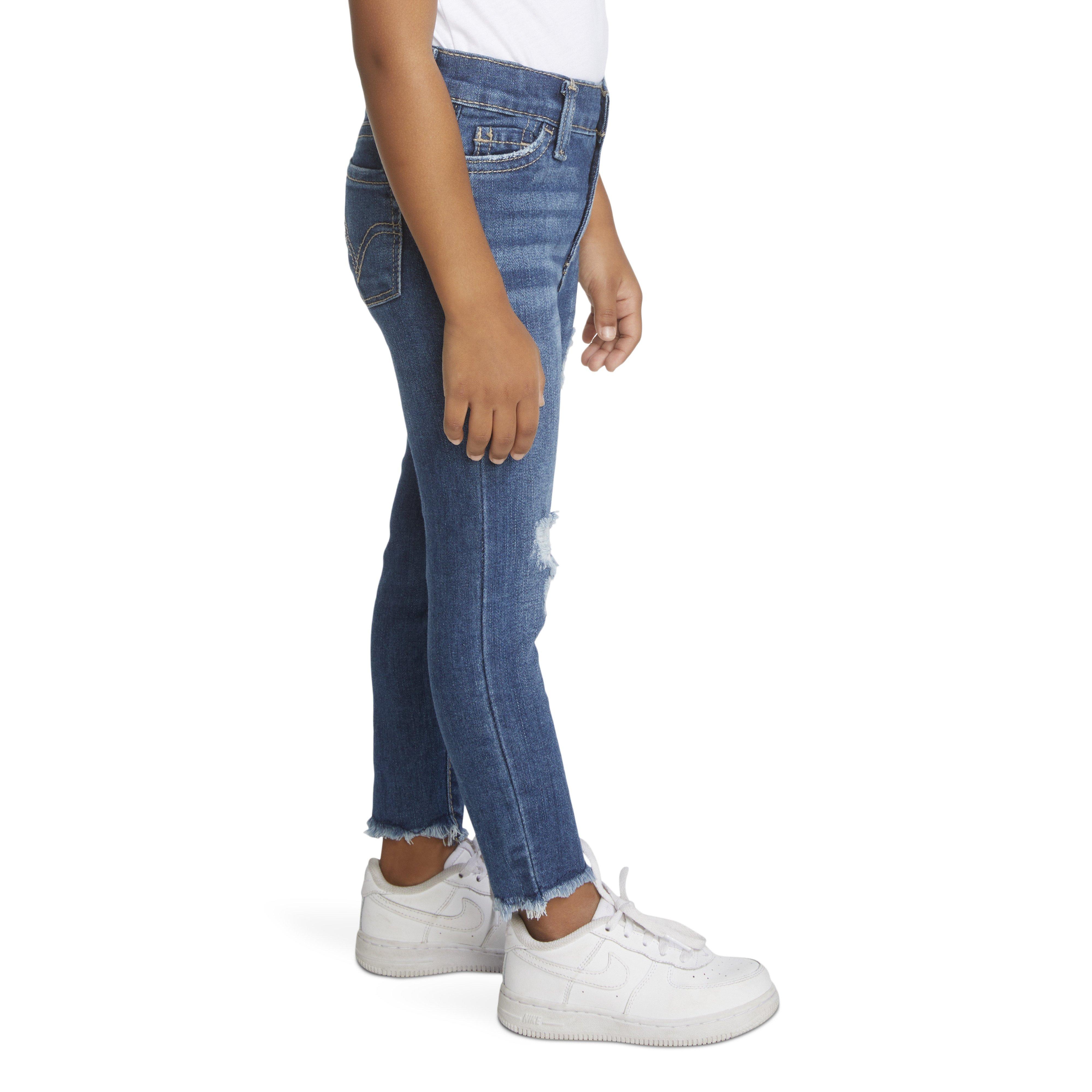 Levi's 720 High Rise Super Skinny Med Wash Toddler Girls' Hometown Blue Denim Jeans - HOMETOWN BLUE Thumbnail View 3