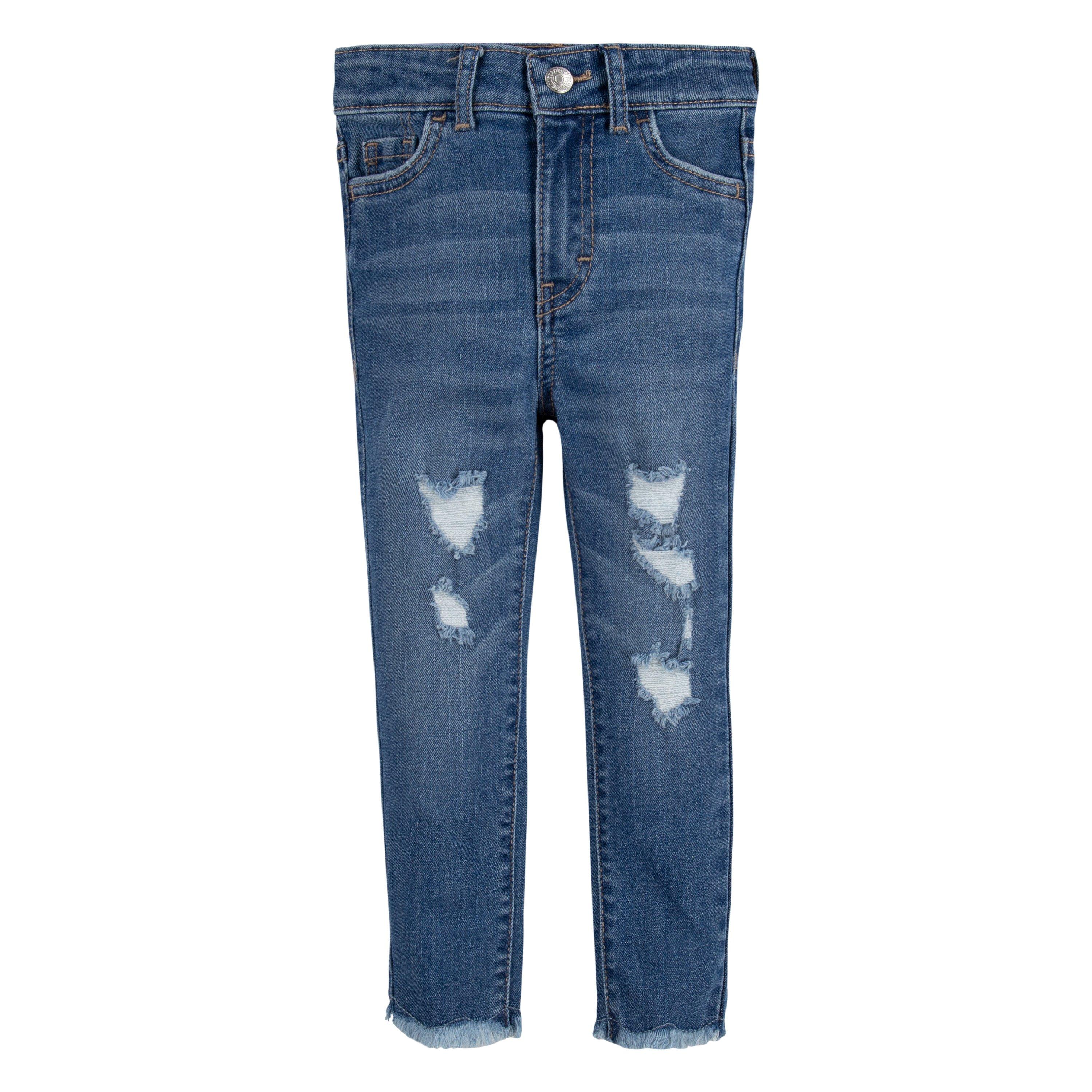 Levi's 720 High Rise Super Skinny Med Wash Toddler Girls' Hometown Blue Denim Jeans - HOMETOWN BLUE Thumbnail View 9