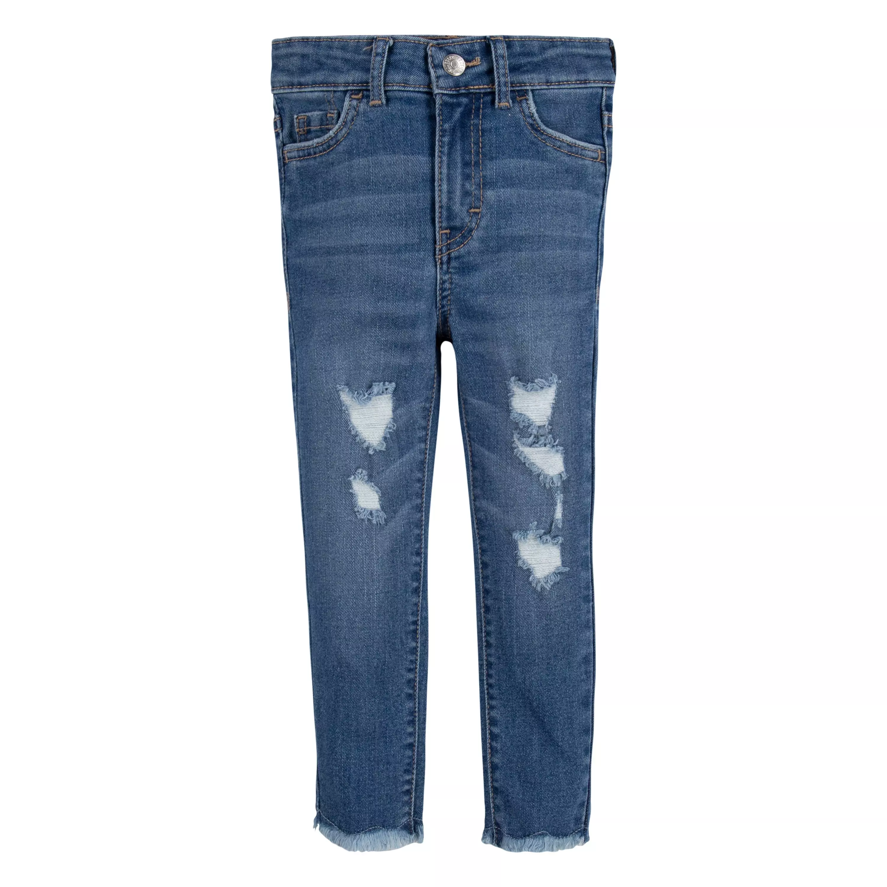 Levi's 720 High Rise Super Skinny Med Wash Toddler Girls' Hometown Blue Denim Jeans - HOMETOWN BLUE