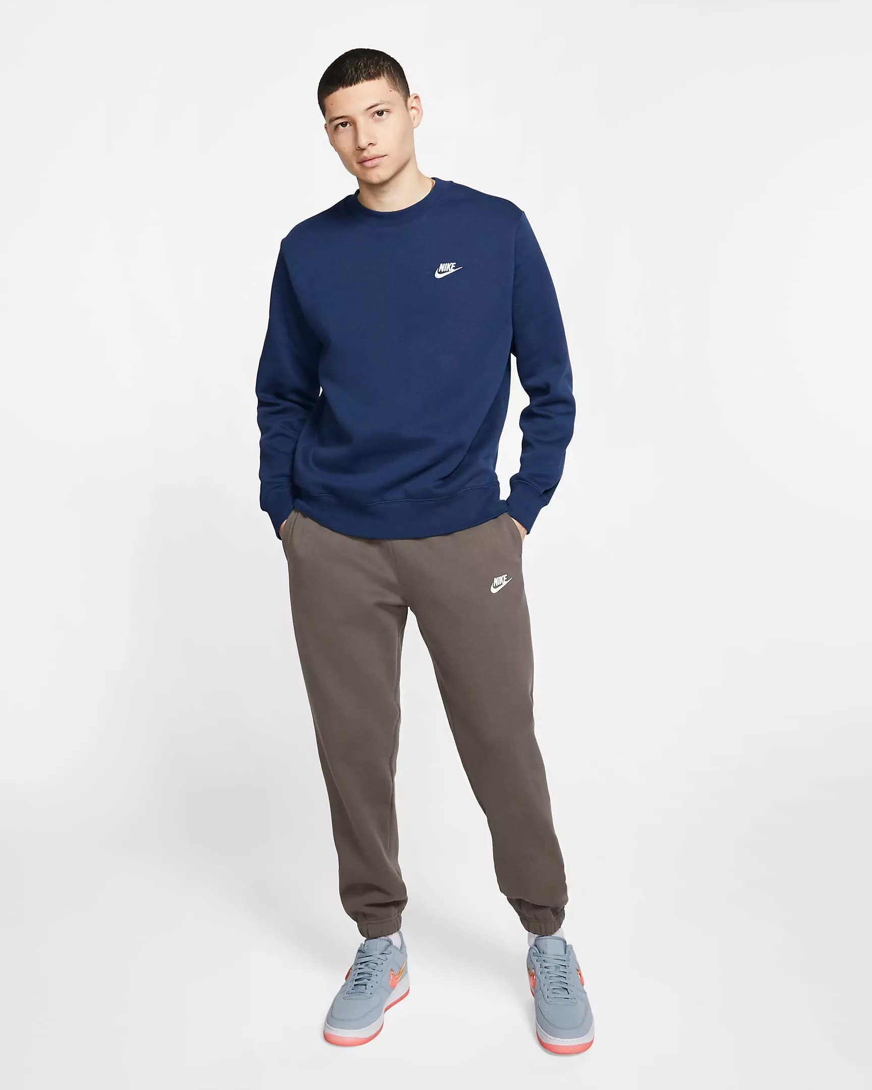 Nike Men's Sportswear Club Fleece Pant - GREY/WHITE
