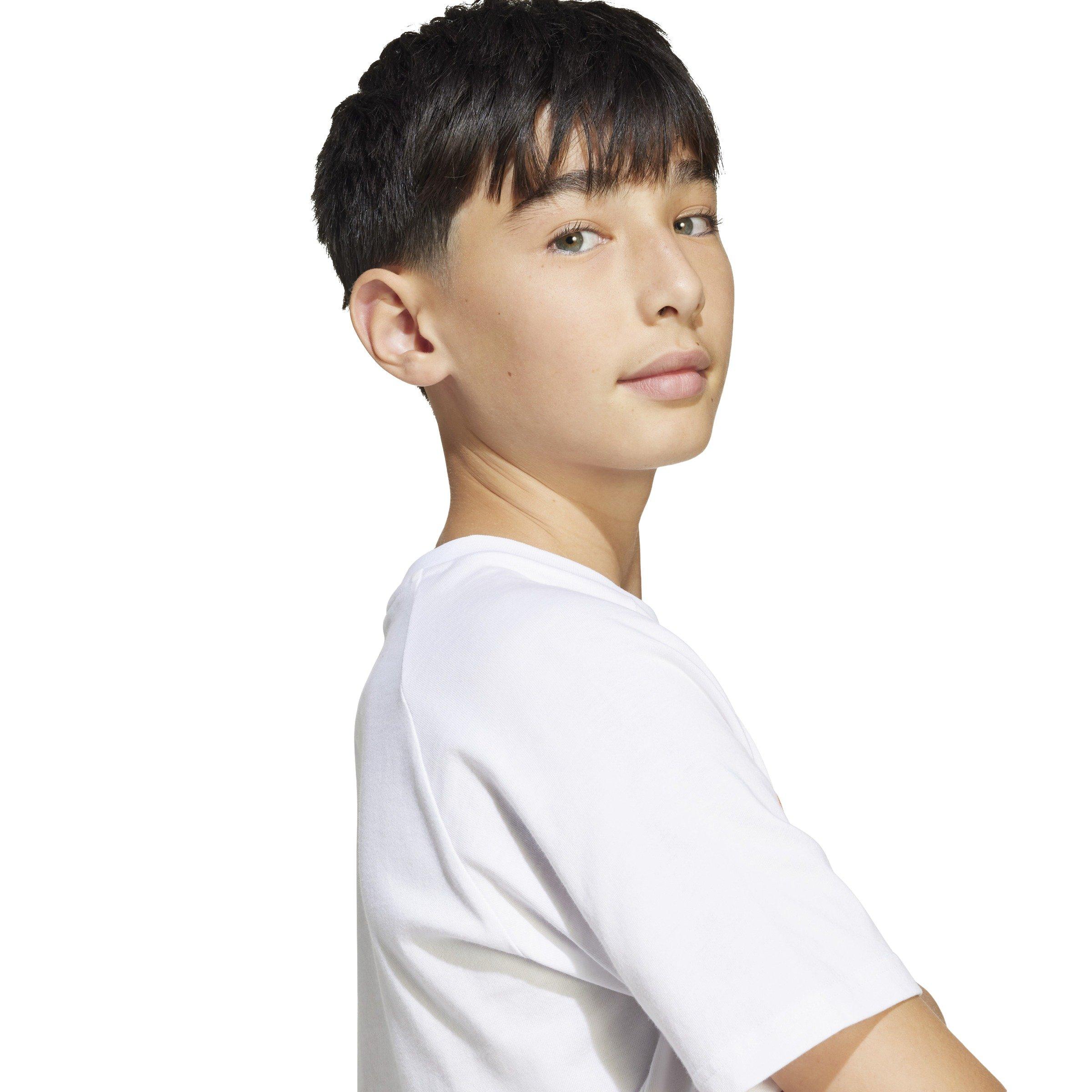 adidas Originals Big Boys' White Graphic Tee