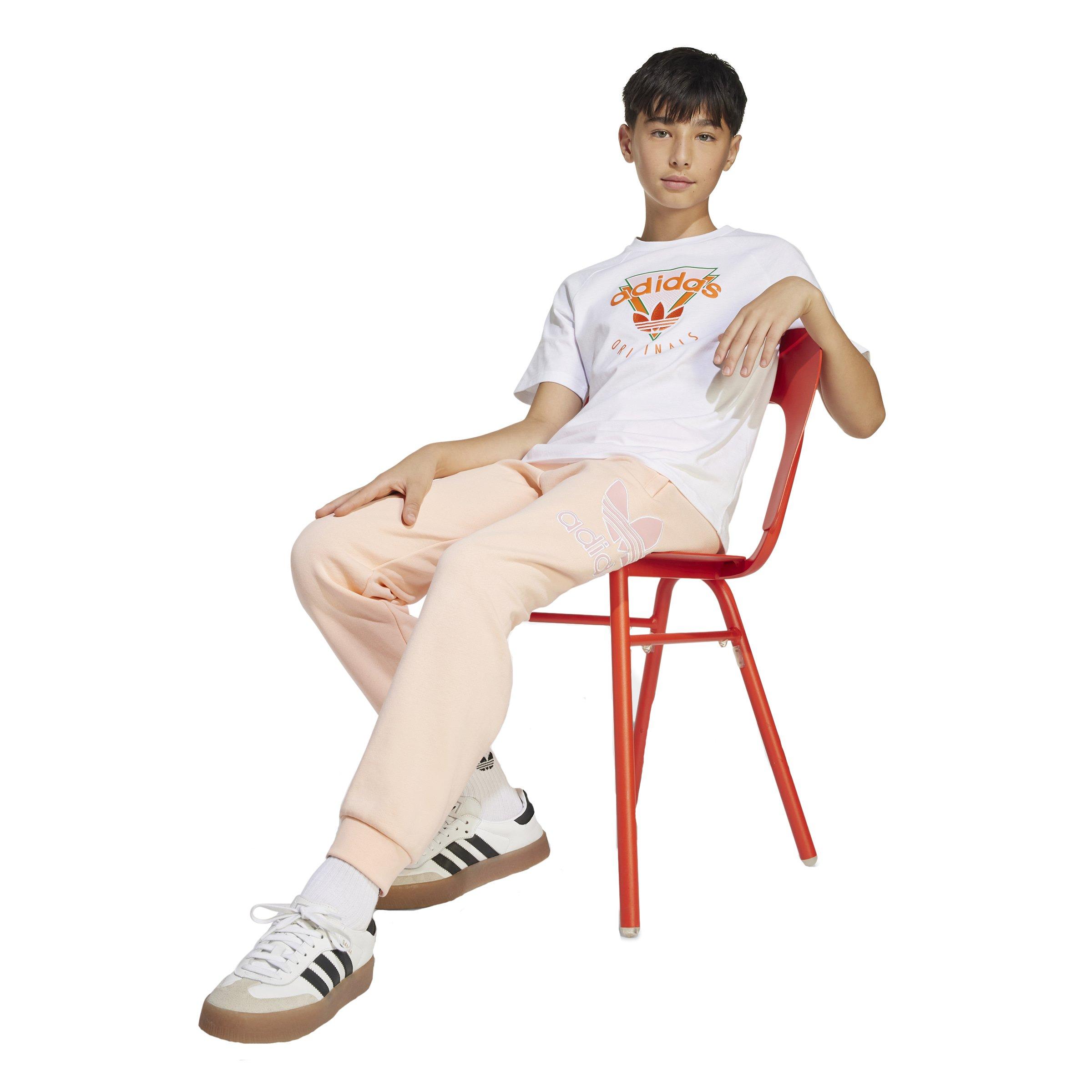 adidas Originals Big Boys' White Graphic Tee