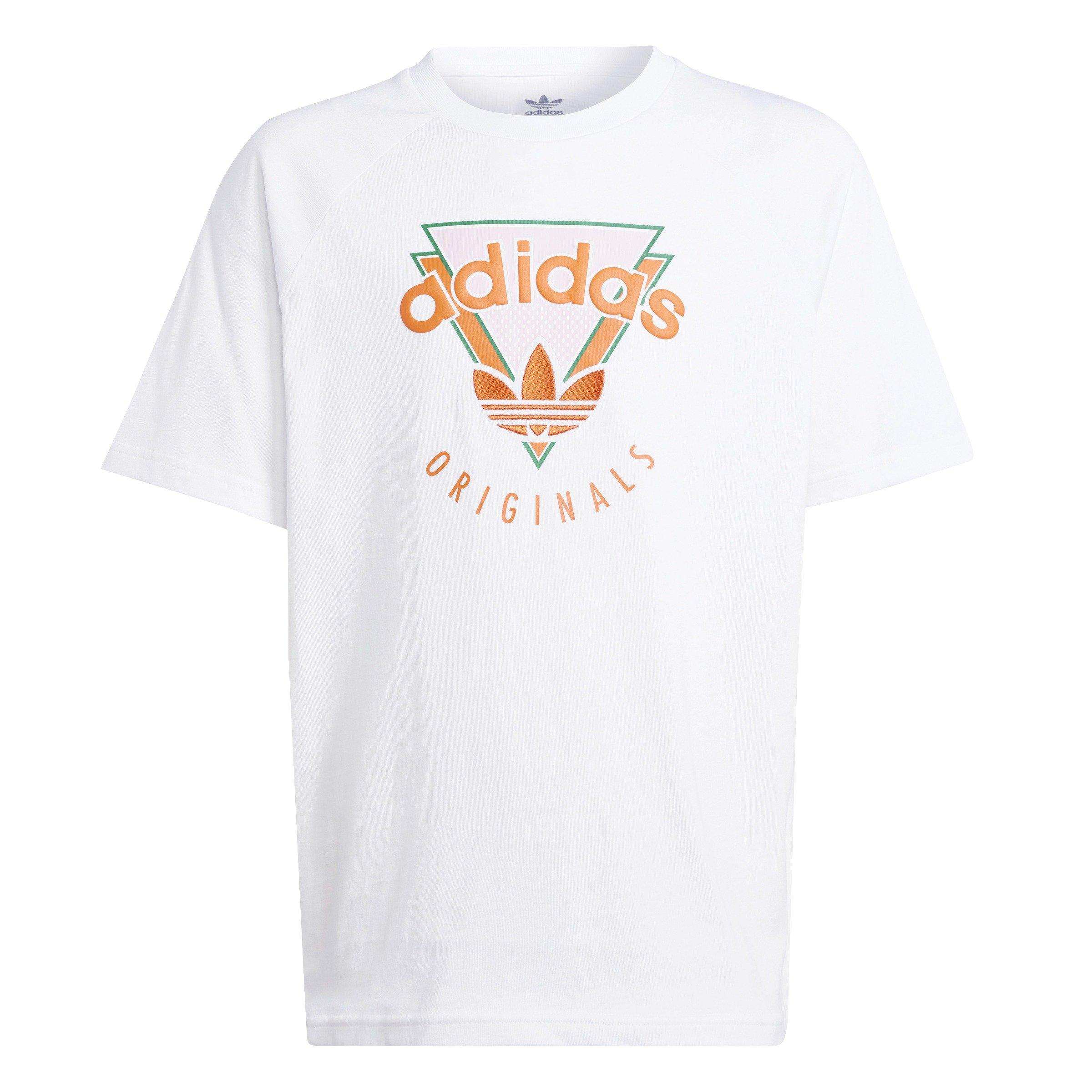 adidas Originals Big Boys' White Graphic Tee