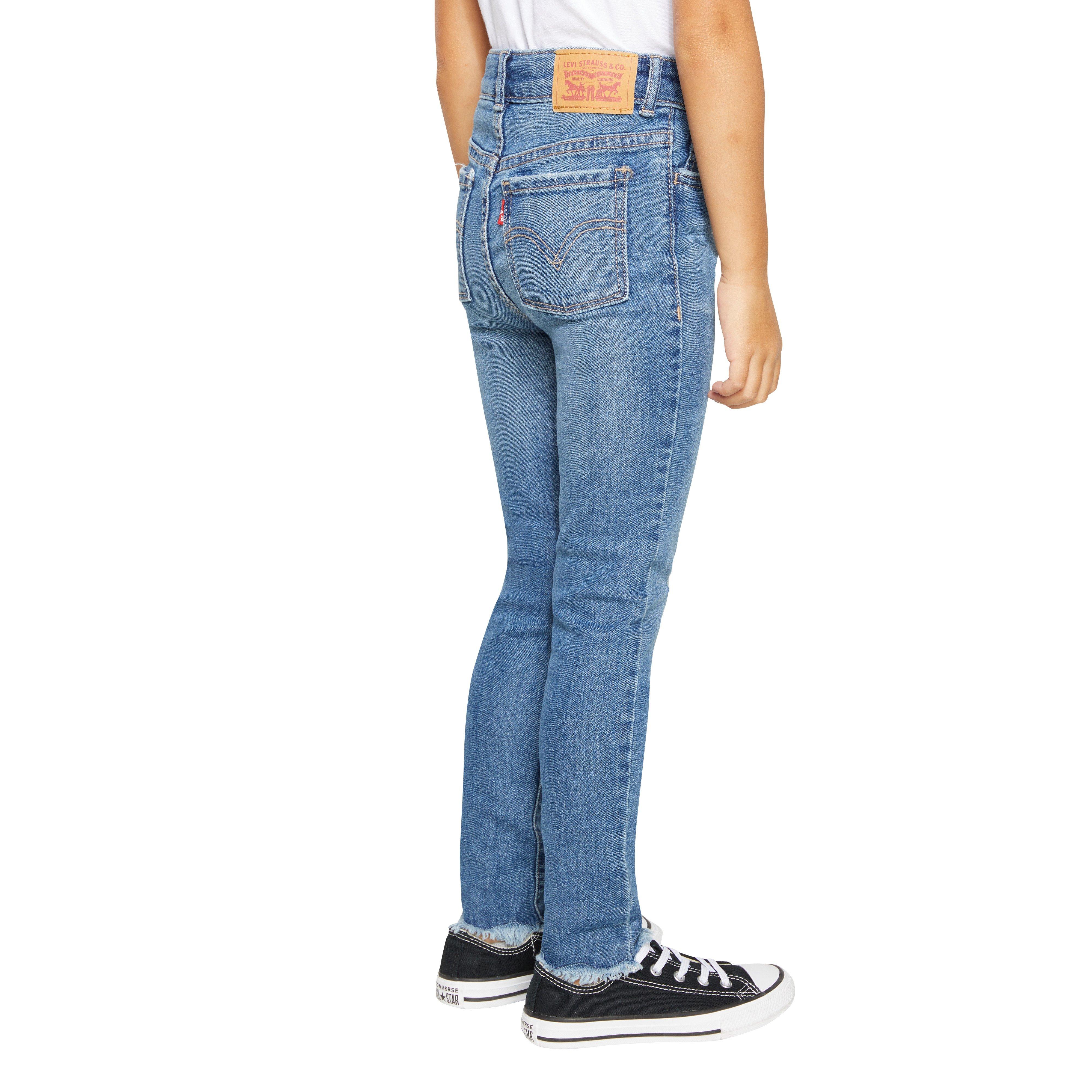 Levi's 720 High Rise Super Skinny Med Wash Little Girls' Hometown Blue Denim Jeans