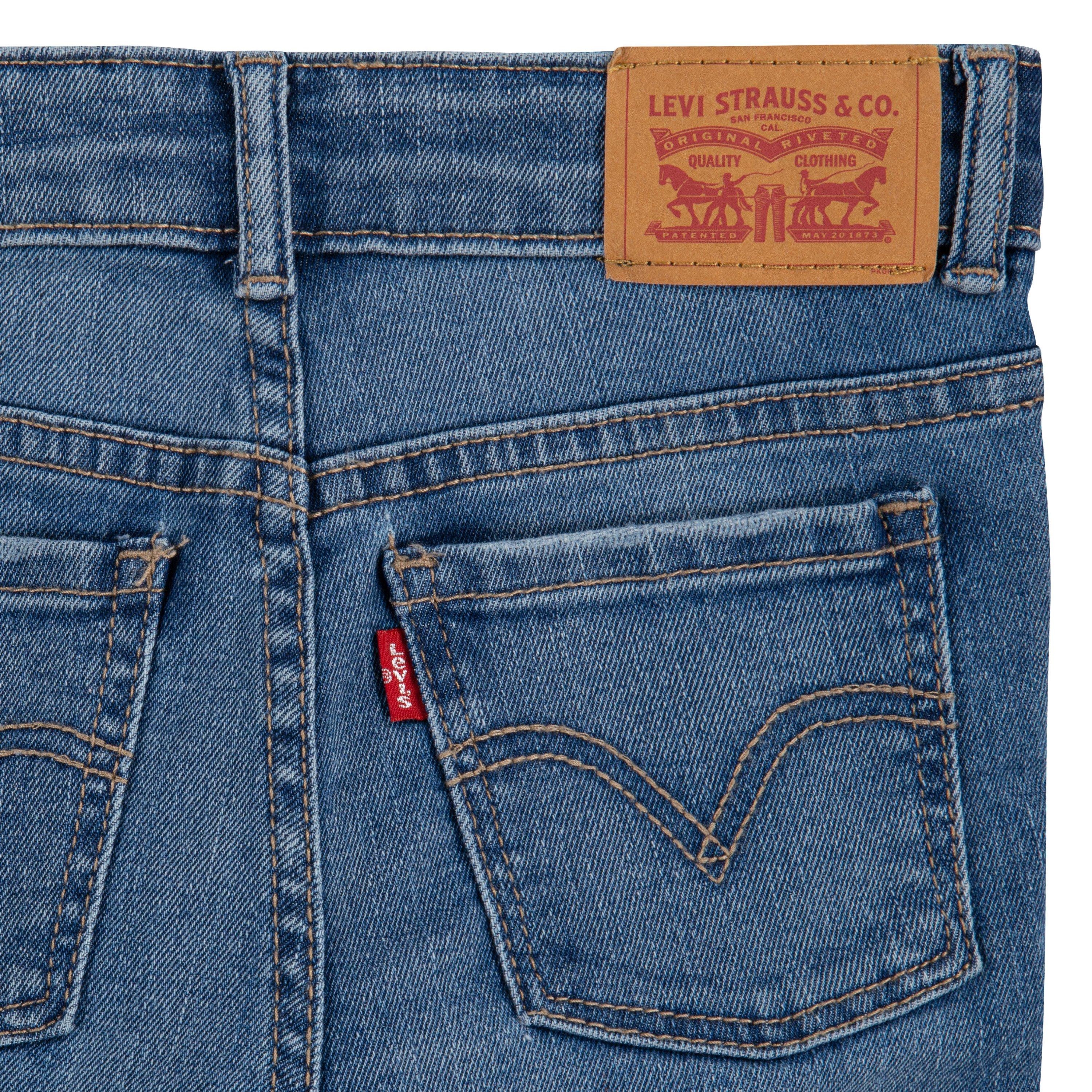 Levi's Little Girls' 720 High Rise Super Skinny Med Wash Hometown Jeans - Blue Denim - HOMETOWN BLUE Thumbnail View 8