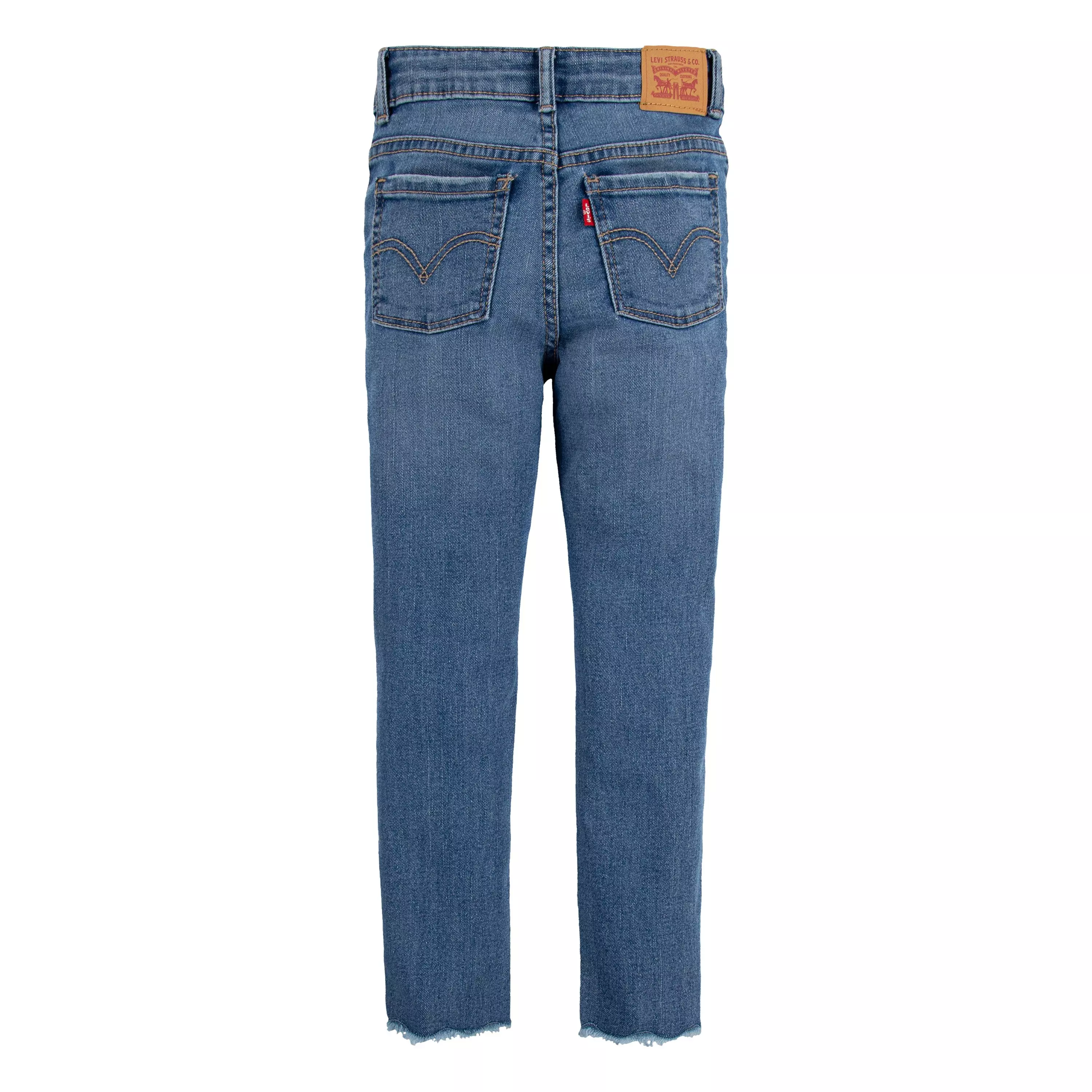 Levi's Little Girls' 720 High Rise Super Skinny Med Wash Hometown Jeans - Blue Denim - HOMETOWN BLUE