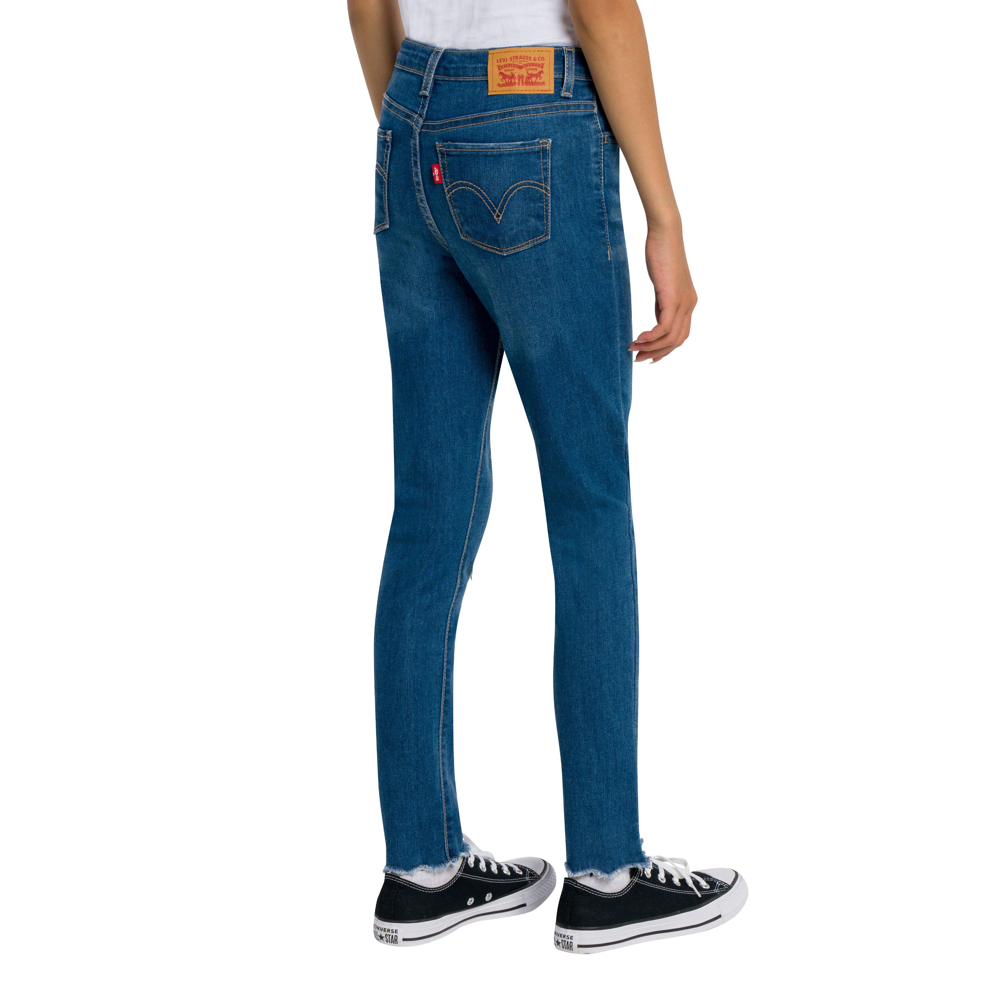 Levi's 720 High Rise Super Skinny Med Wash Big Girls' Hometown Blue Denim Jeans - HOMETOWN BLUE Thumbnail View 2