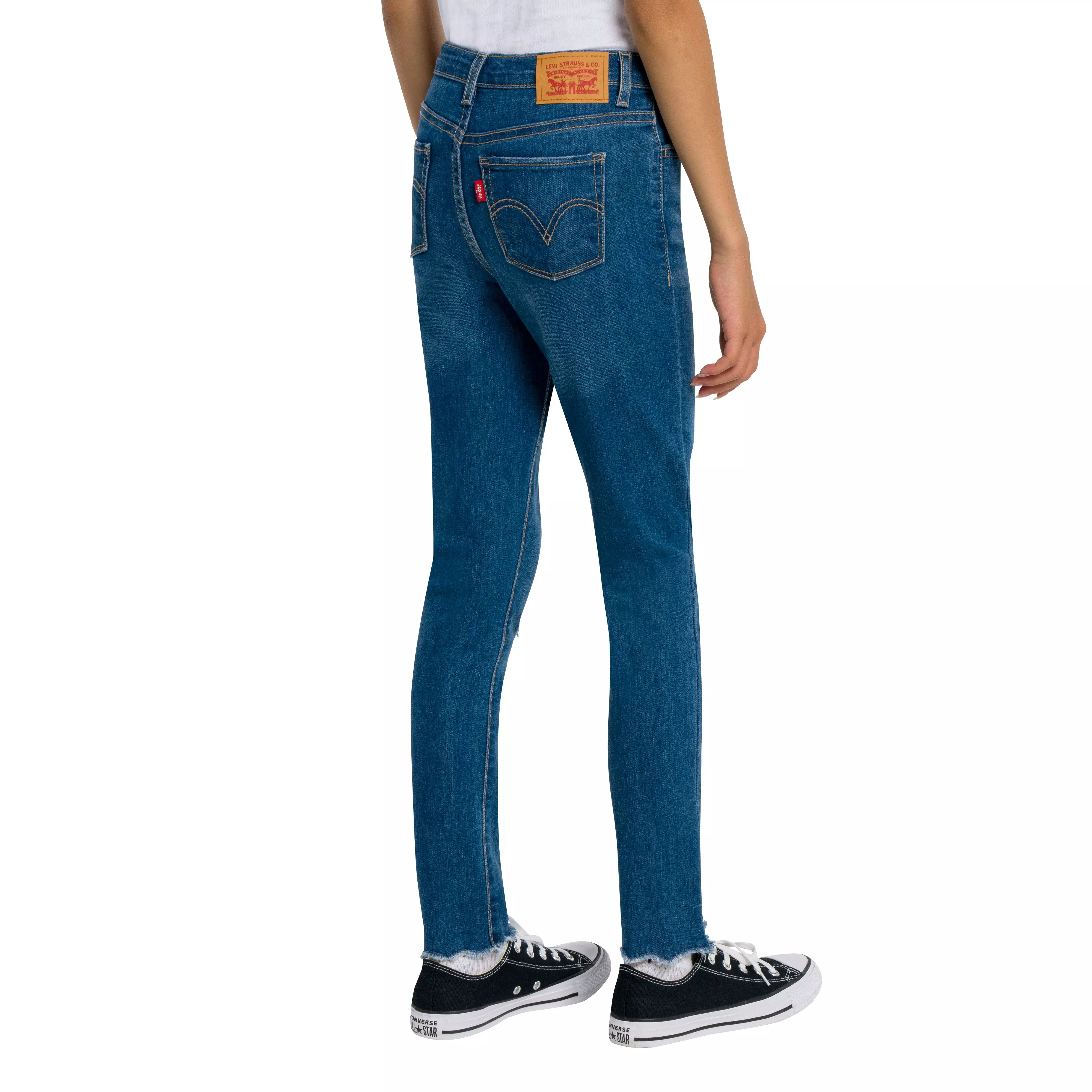 Levi's 720 High Rise Super Skinny Med Wash Big Girls' Hometown Denim Jeans - Blue - HOMETOWN BLUE