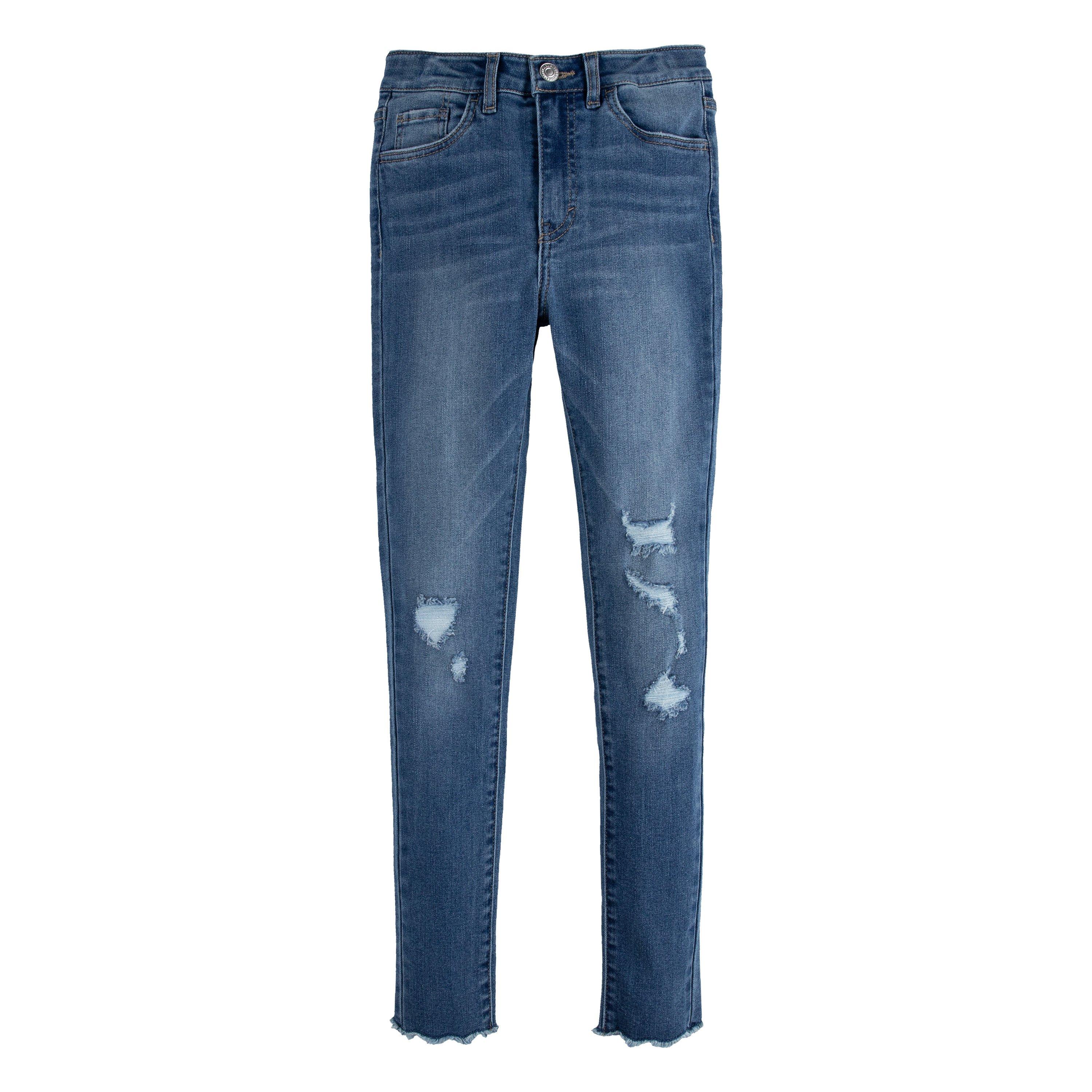 Levi's 720 High Rise Super Skinny Med Wash Big Girls' Hometown Blue Denim Jeans - HOMETOWN BLUE Thumbnail View 10