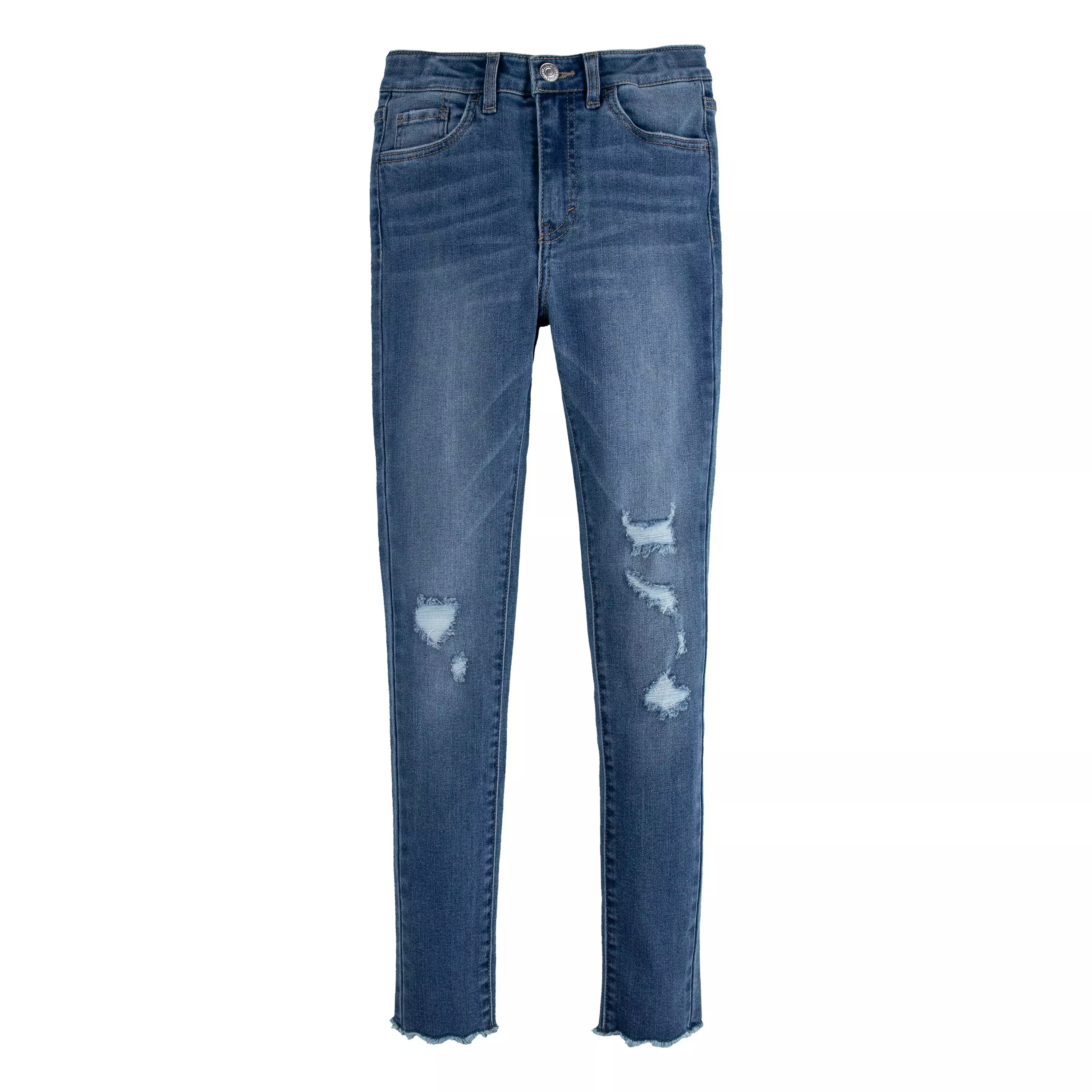 Levi's 720 High Rise Super Skinny Med Wash Big Girls' Hometown Denim Jeans - Blue - HOMETOWN BLUE
