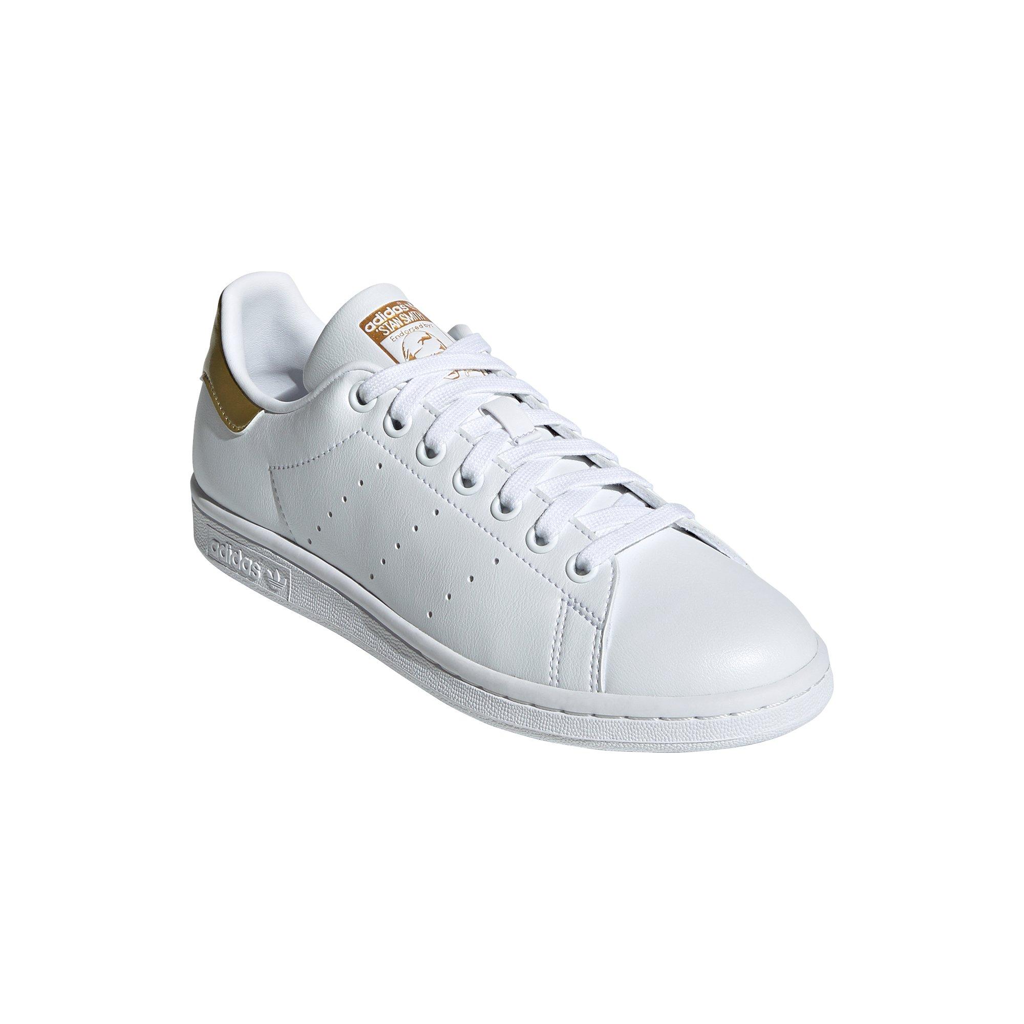 ADIDAS Women's Originals Stan Smith Shoes White Black-Gold Sz