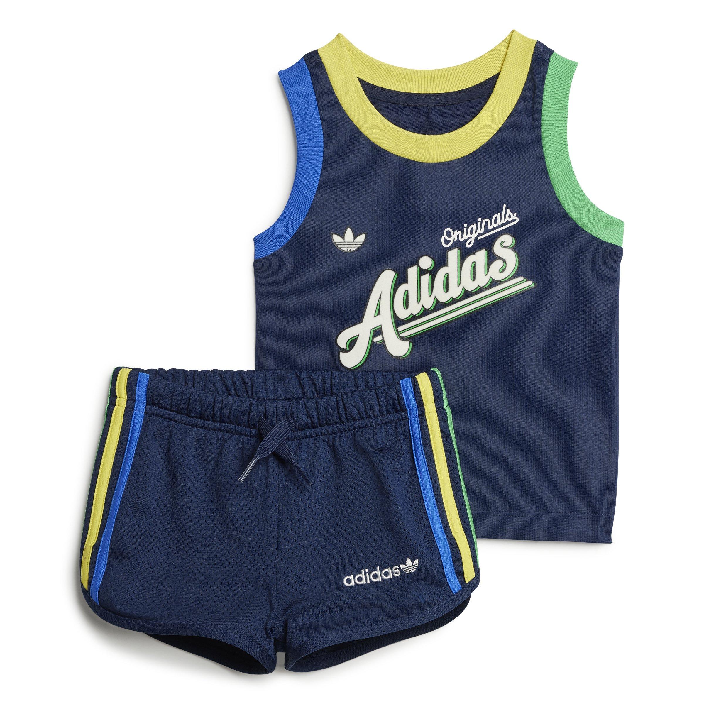 adidas Originals Infant Boys' Shorts Tank Set -Blue - BLUE Thumbnail View 1