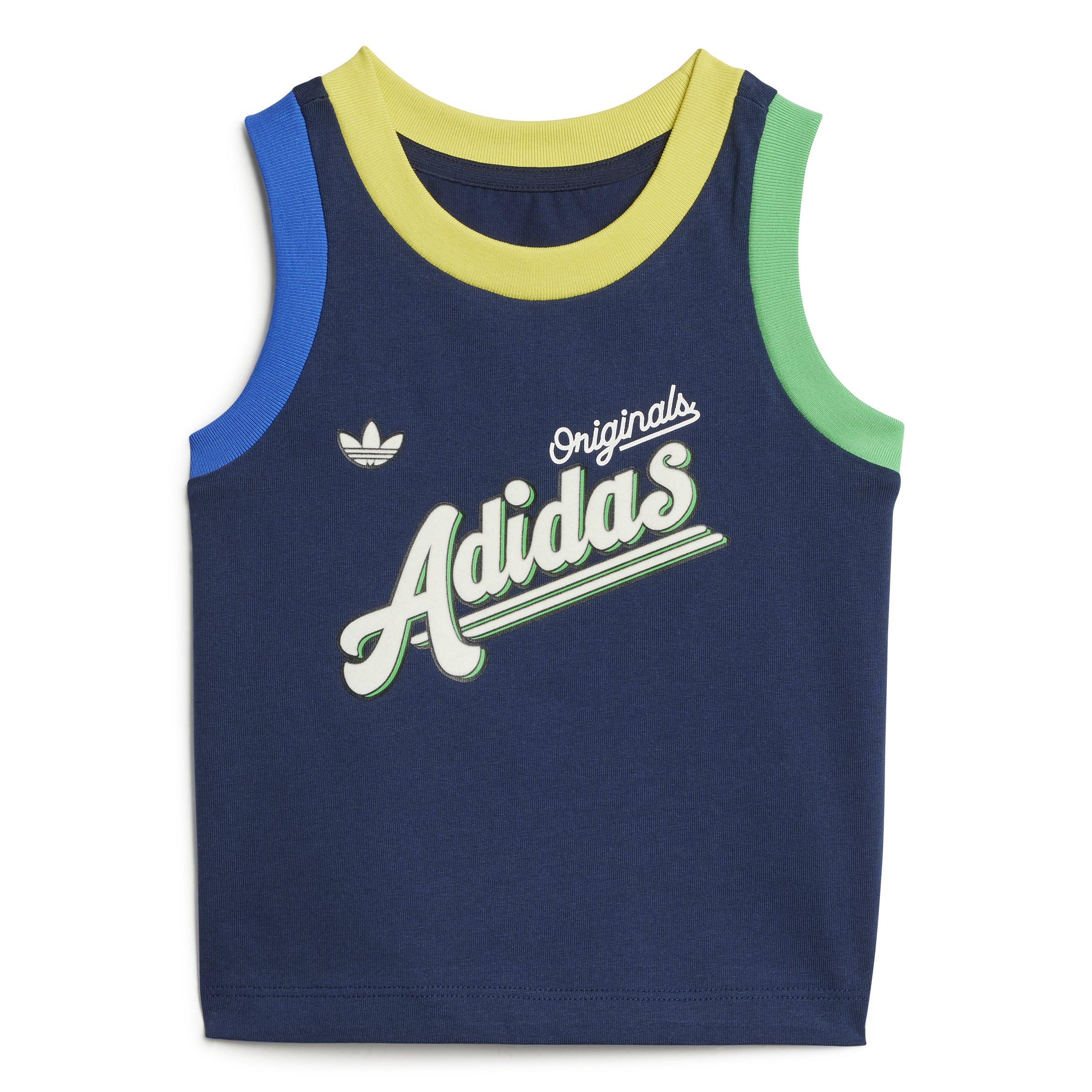 adidas Originals Infant Boys' Shorts Tank Set -Blue - BLUE Thumbnail View 2