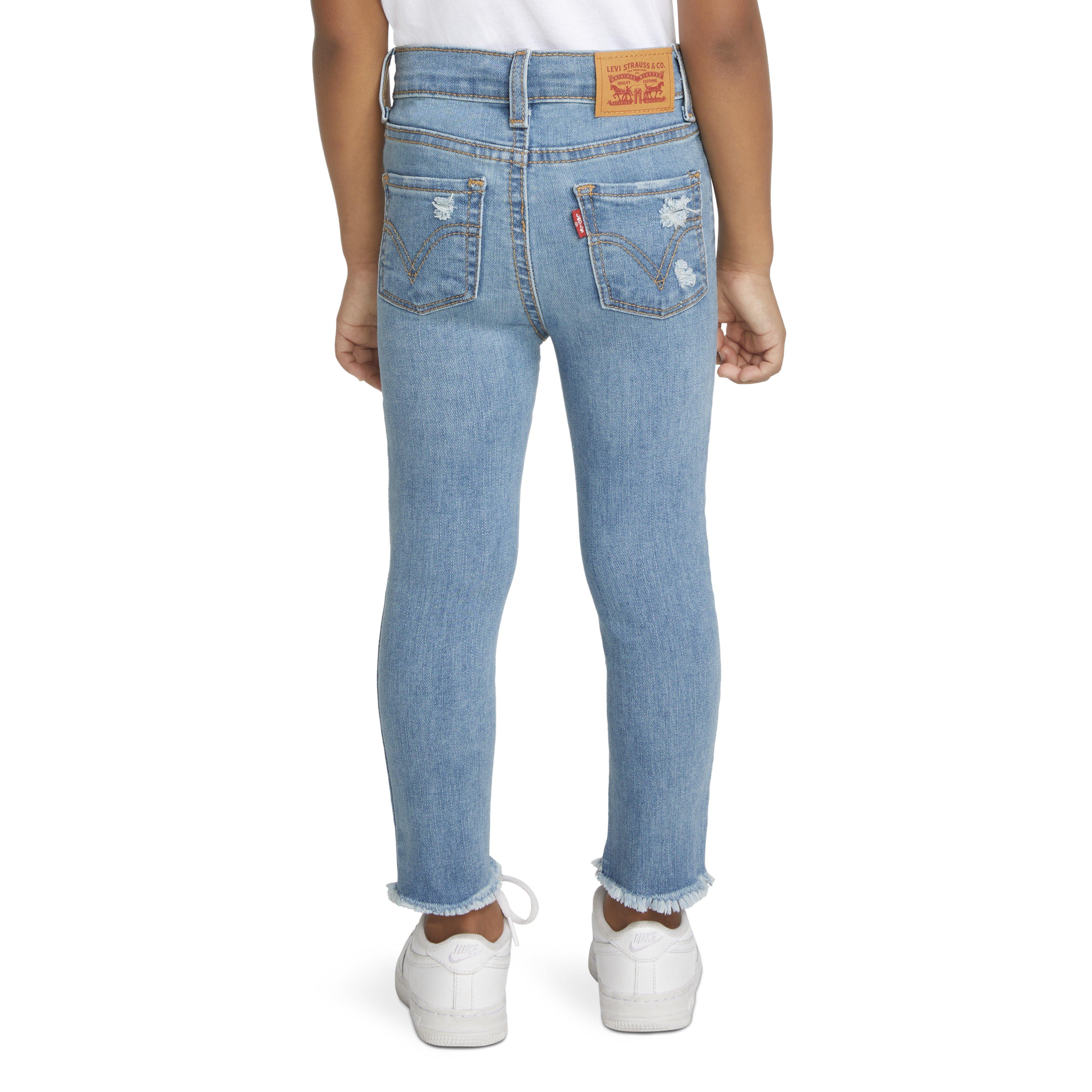 Levi's 720 High Rise Super Skinny Lt Wash Toddler Girls' Blue Denim Jeans - BLUE Thumbnail View 2