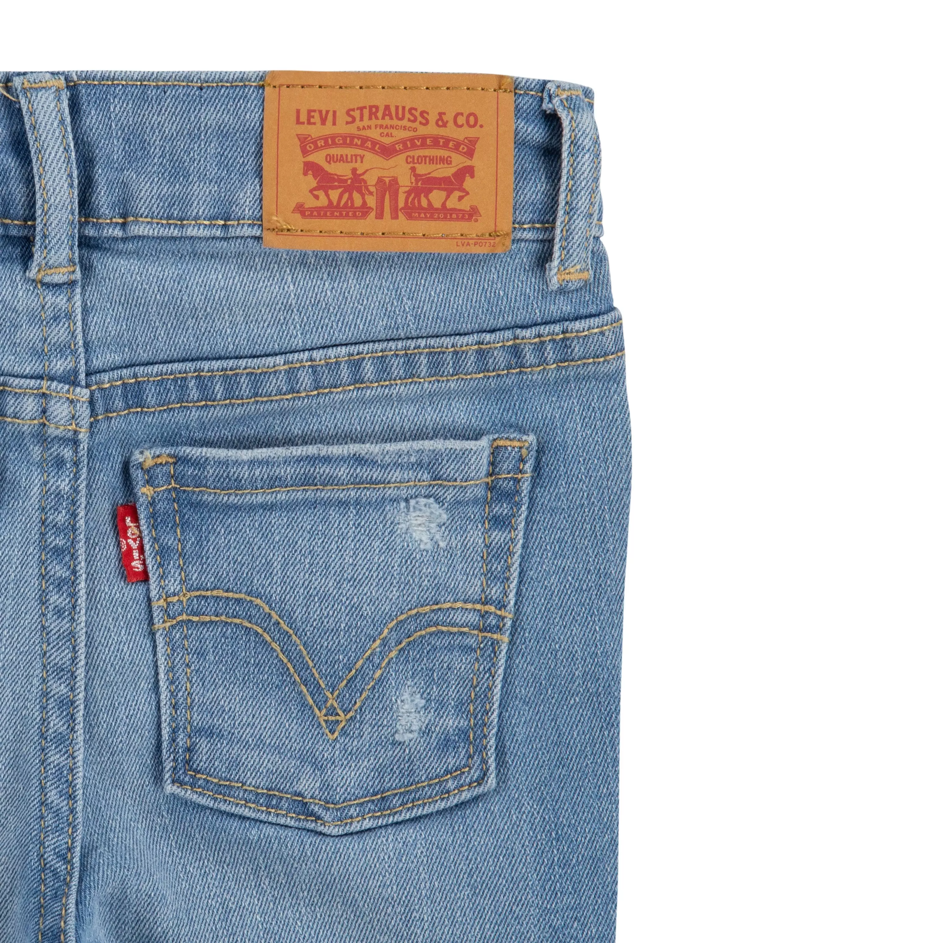 Levi's 720 High Rise Super Skinny Lt Wash Toddler Girls' Denim Jeans - Blue - BLUE